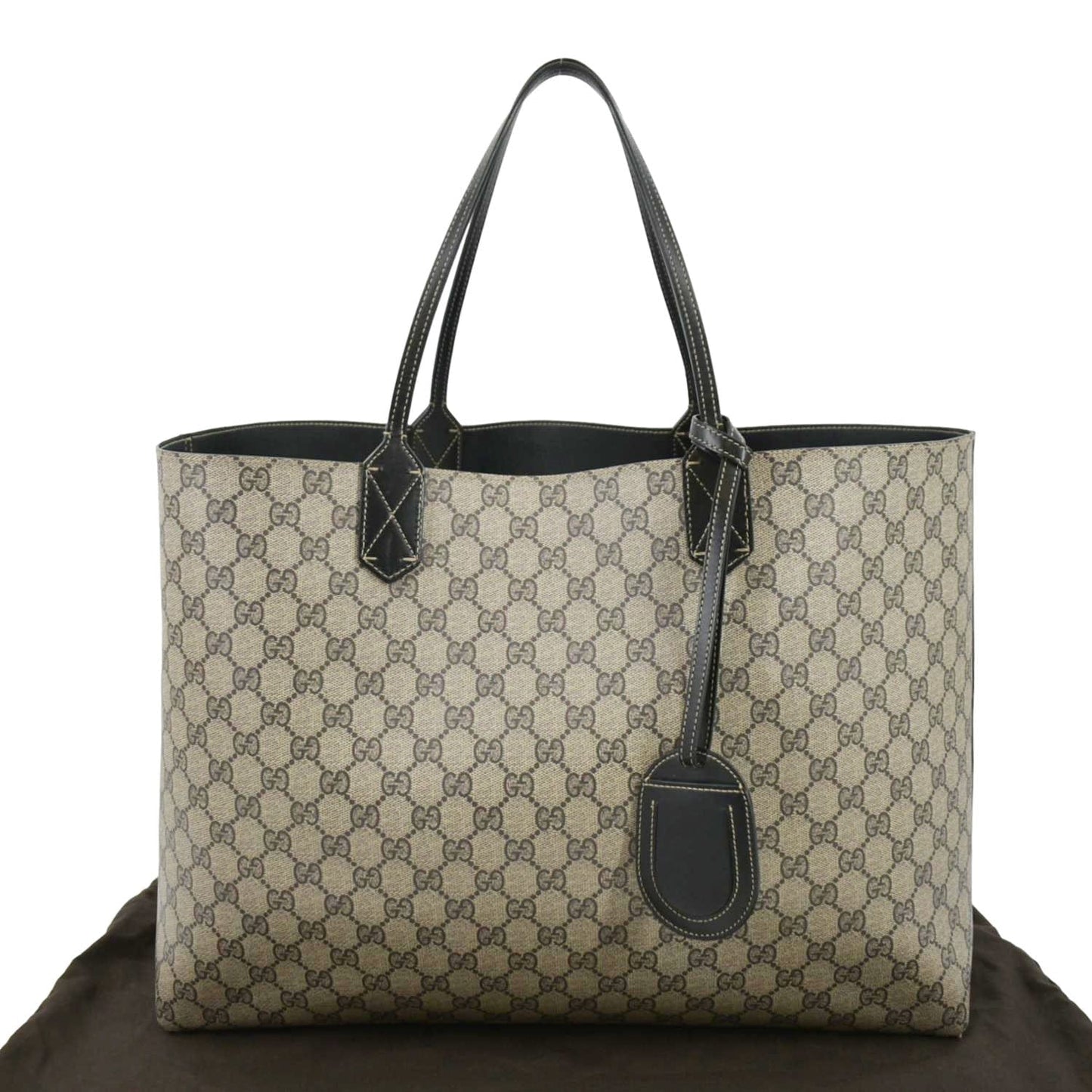 Gucci Reversible Tote Bag Canvas Beige