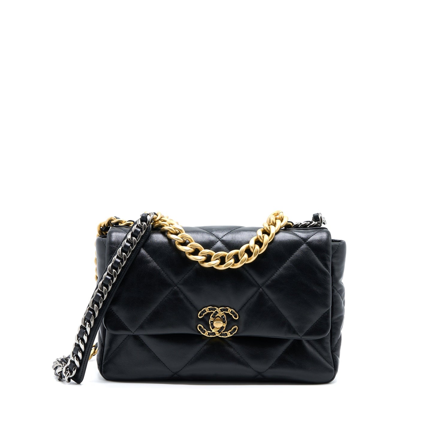 Chanel 19 Goatskin Hardware Multicolour Black Handbag Hardware 1