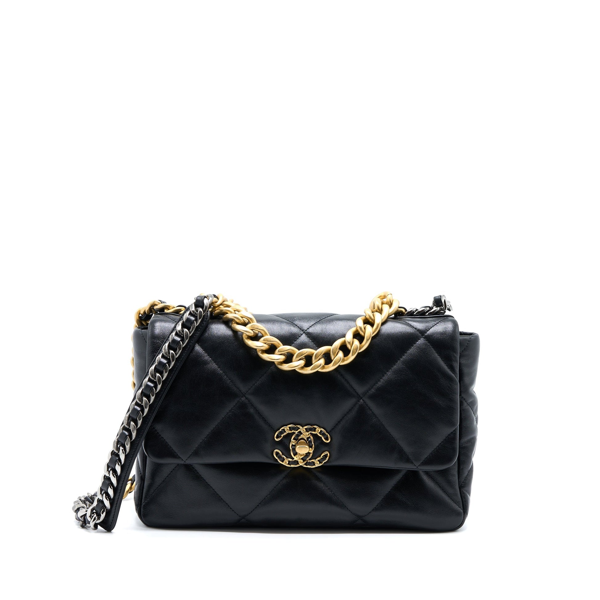 Chanel 19 Goatskin Hardware Multicolour Black Handbag Hardware 1