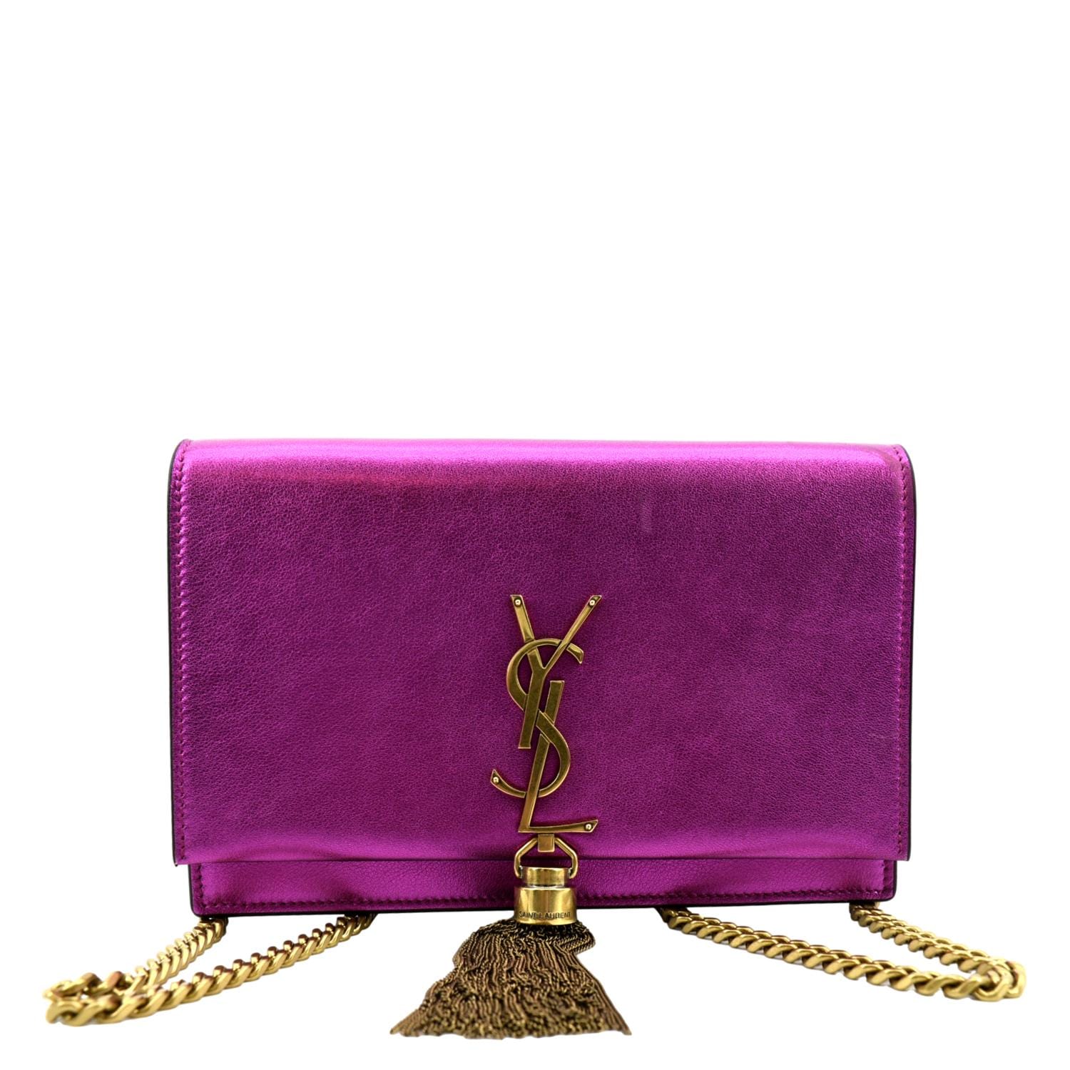YSL Saint Laurent Saint Kate Tassel Wallet On Bag Metallic Leather Chain Crossbody Bag