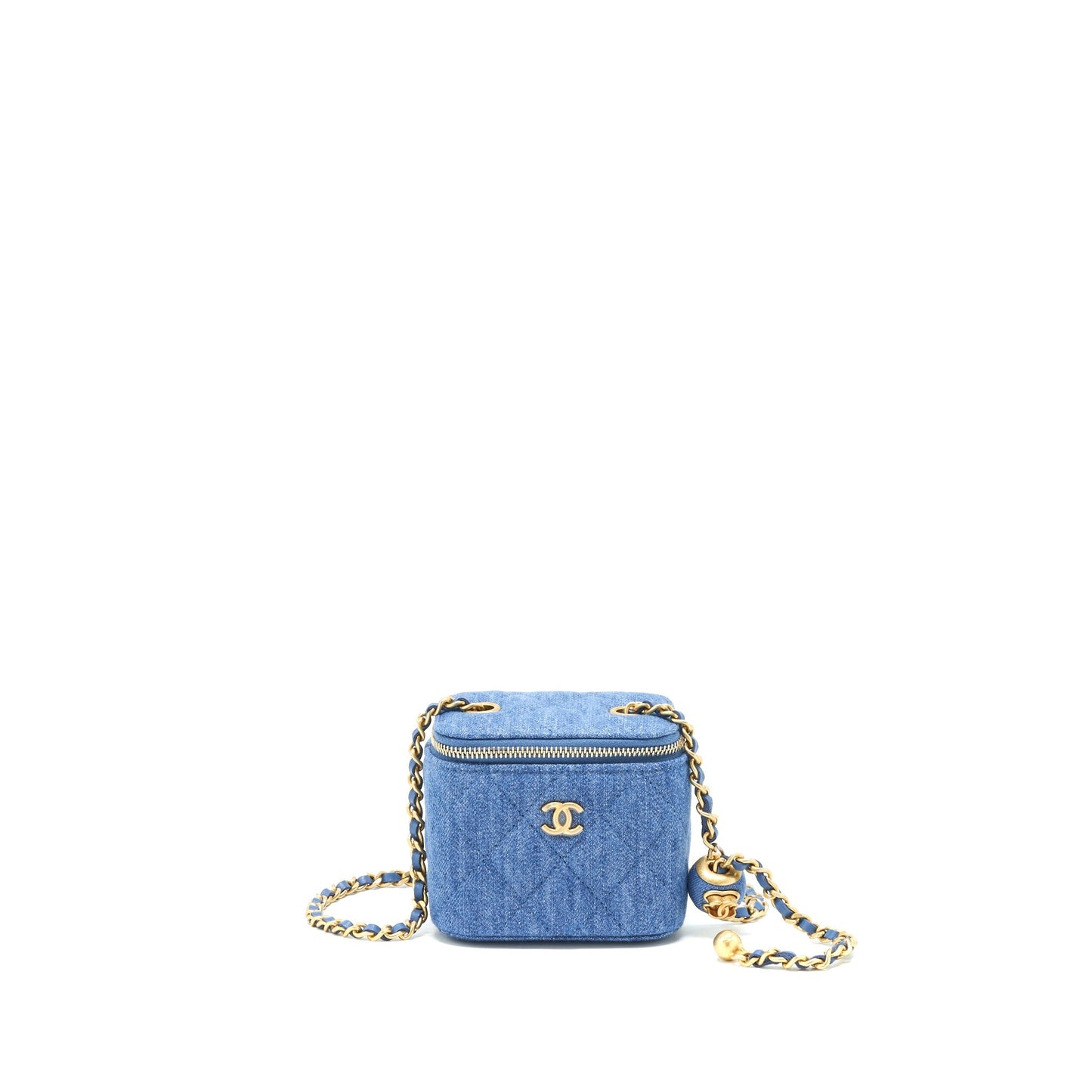 Chanel 22C Pearl Crush Denim Vanity Mini Bag