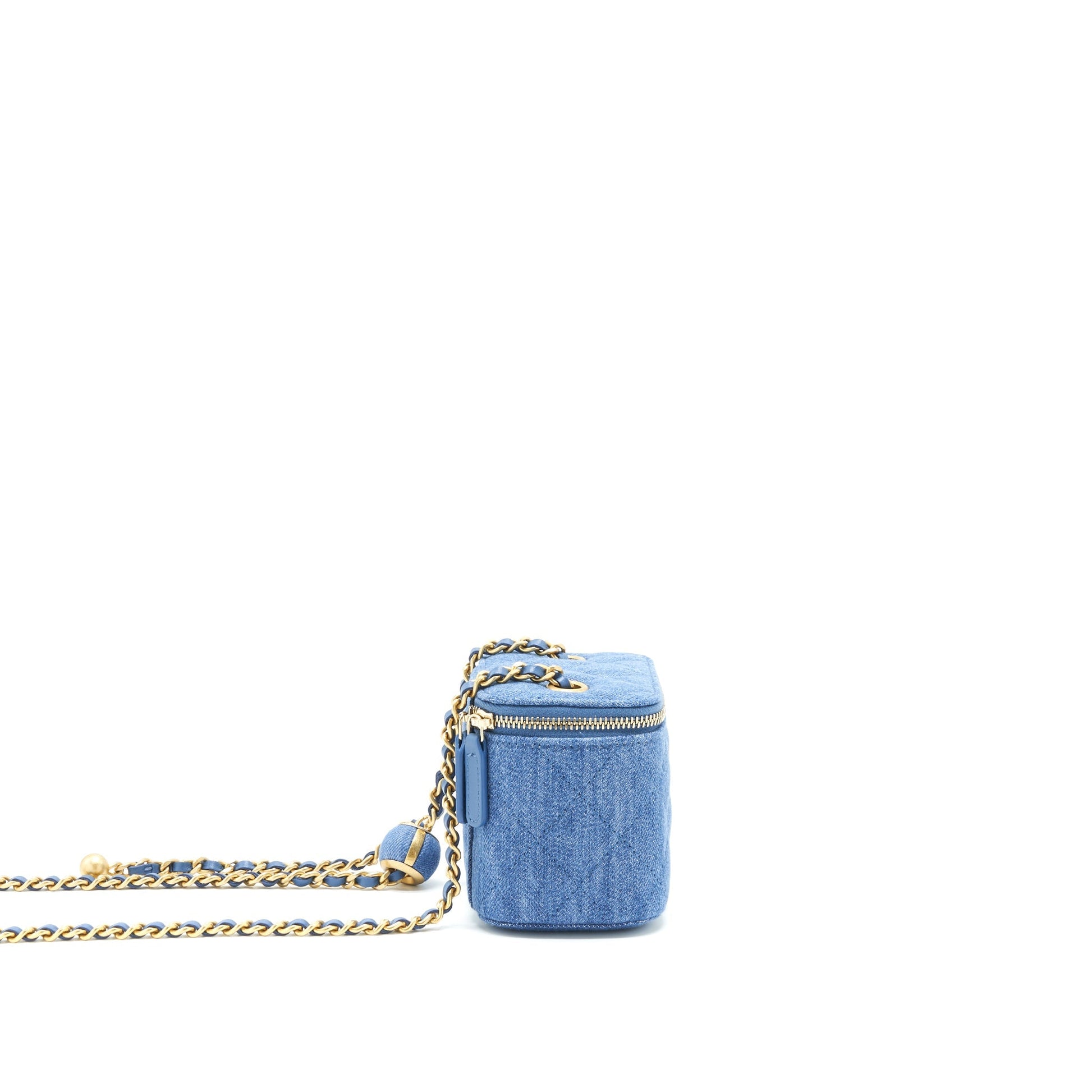 Chanel 22C Pearl Crush Denim Vanity Mini Bag