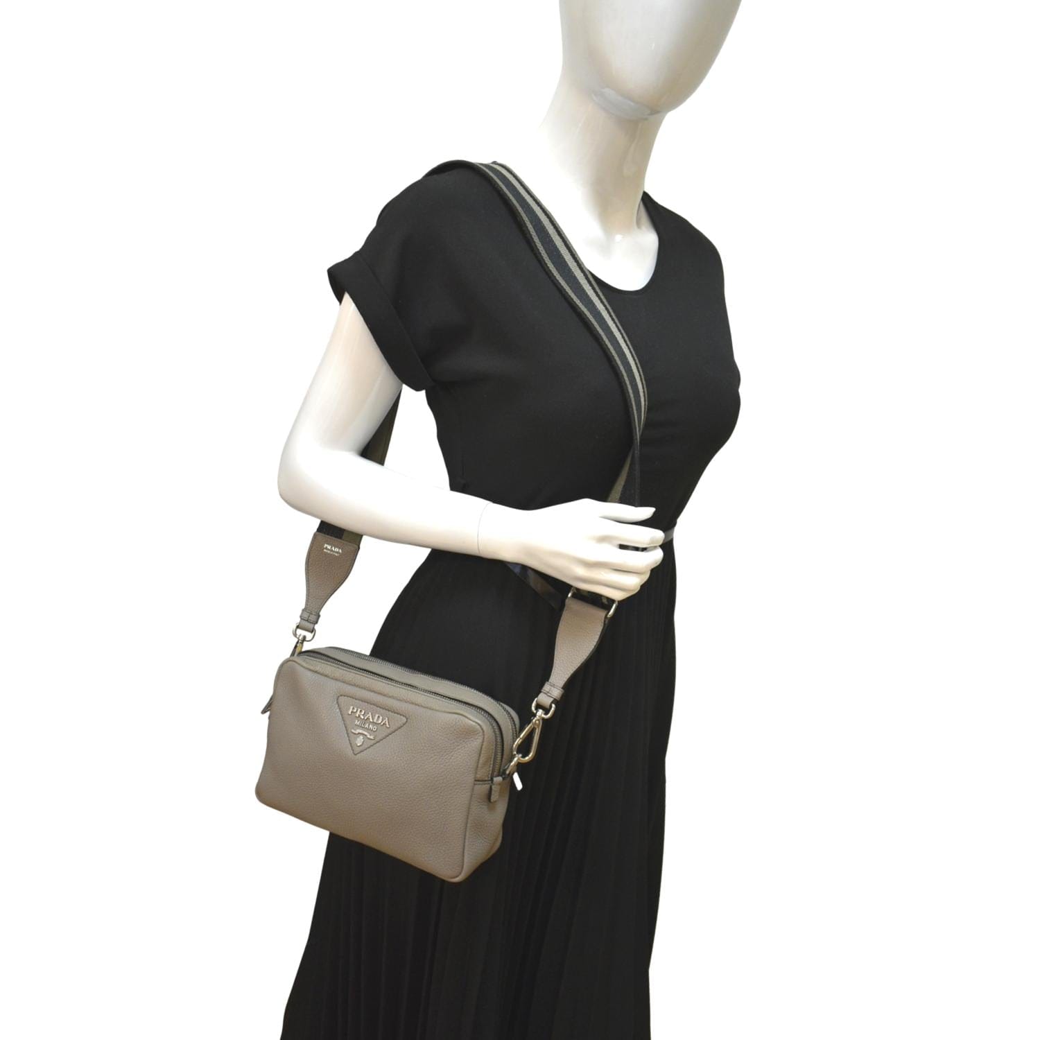 Flou Shoulder Bag Grey Leather