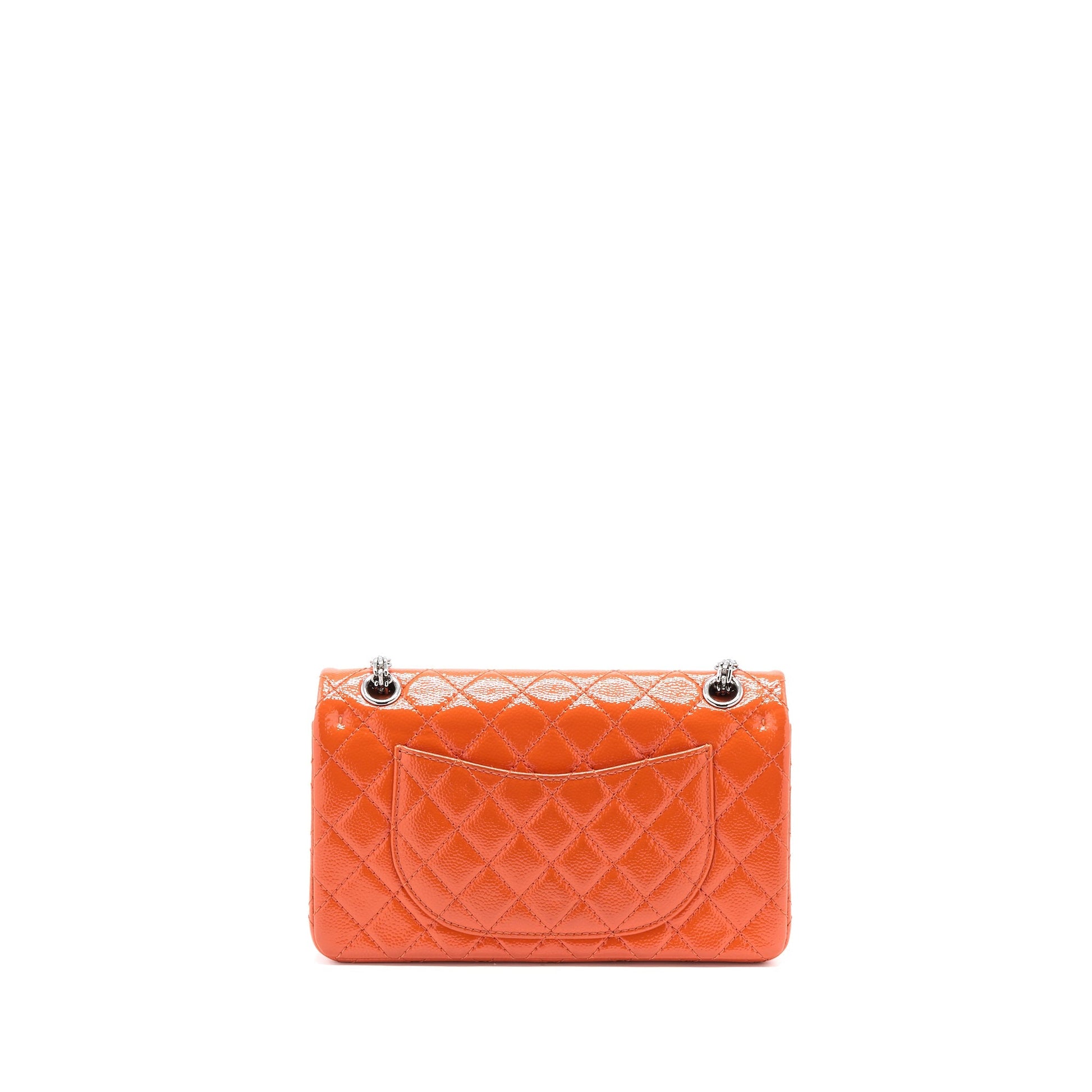 Chanel 2.55 Reissue Flap Patent SHW Orange Small Leather Shoulder Bag