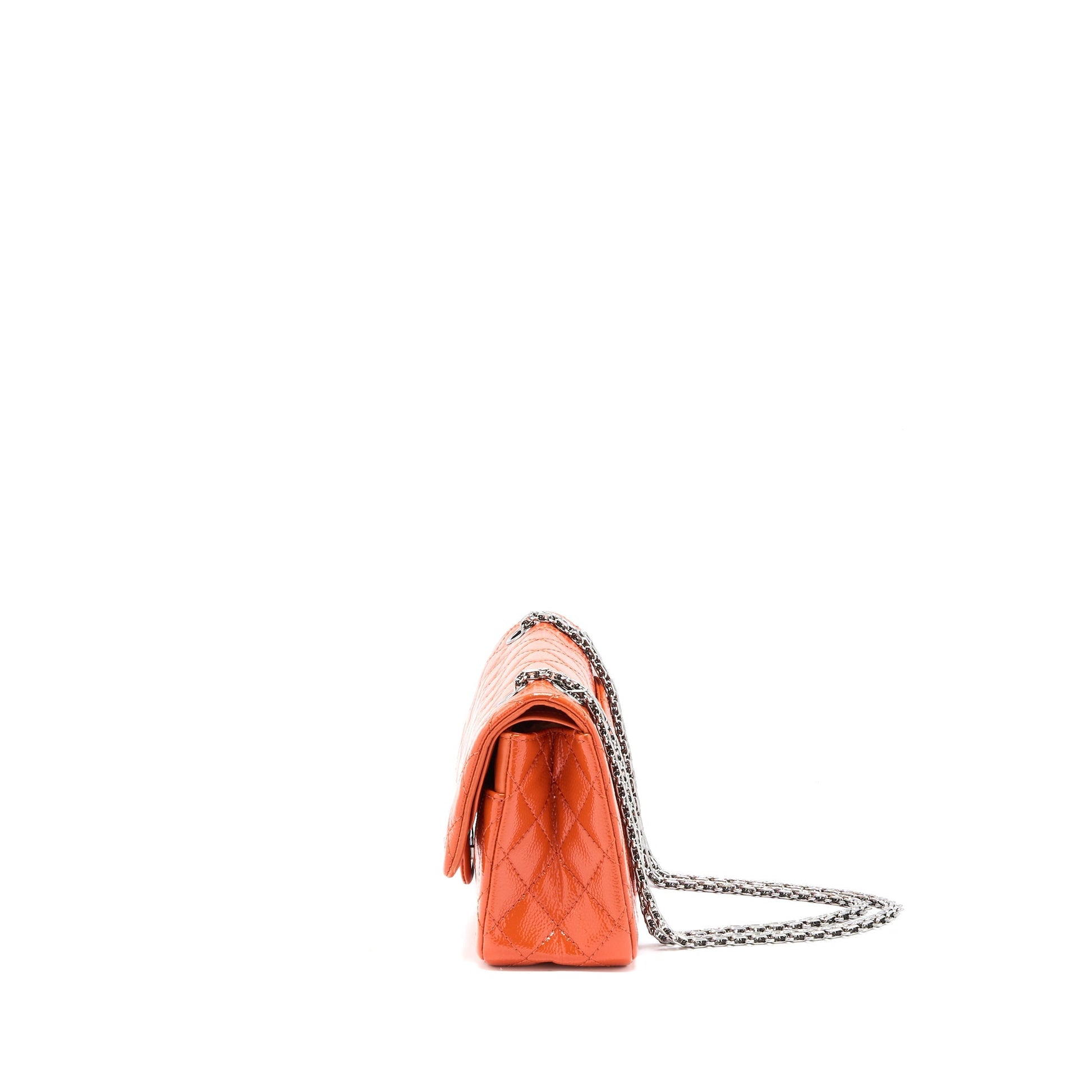 Chanel 2.55 Reissue Flap Patent SHW Orange Small Leather Shoulder Bag