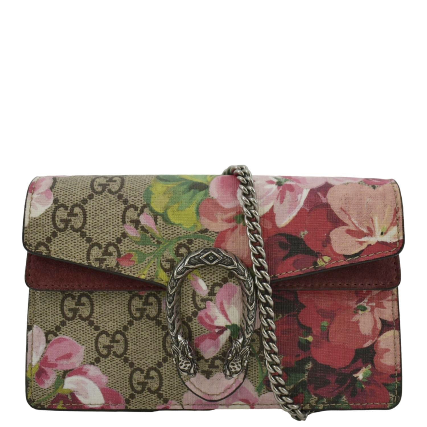 Gucci Dionysus Super Blooms Supreme Crossbody Bag Dry Canvas Mini