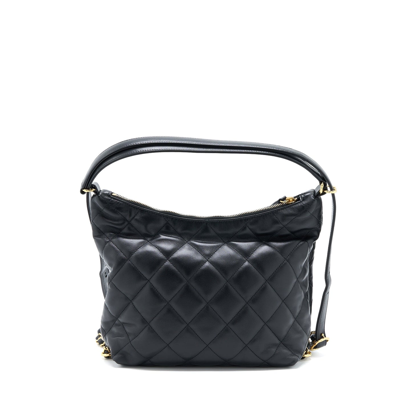 Chanel 22B Hobo Lambskin GHW Microchip Black Shoulder Bag Ghw Microchip