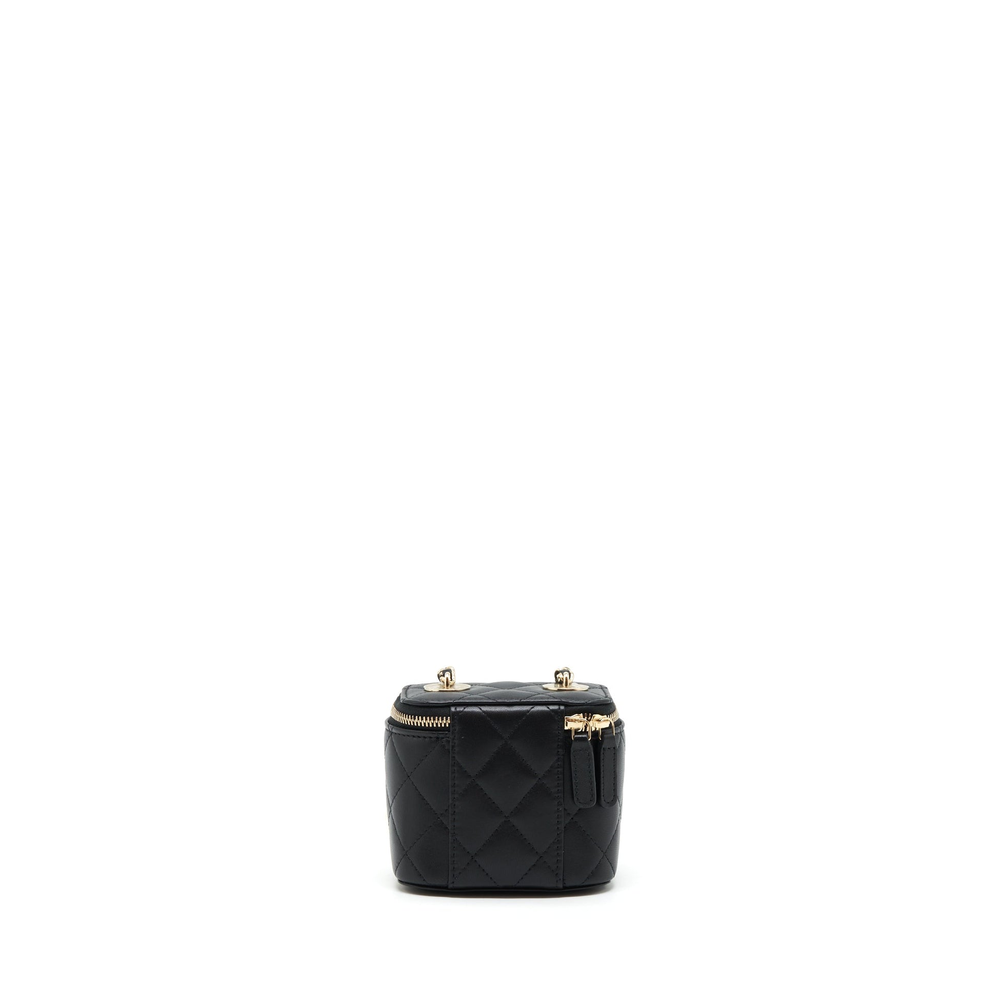 Chanel Vanity Pearl Lambskin LGHW Black Mini Bag