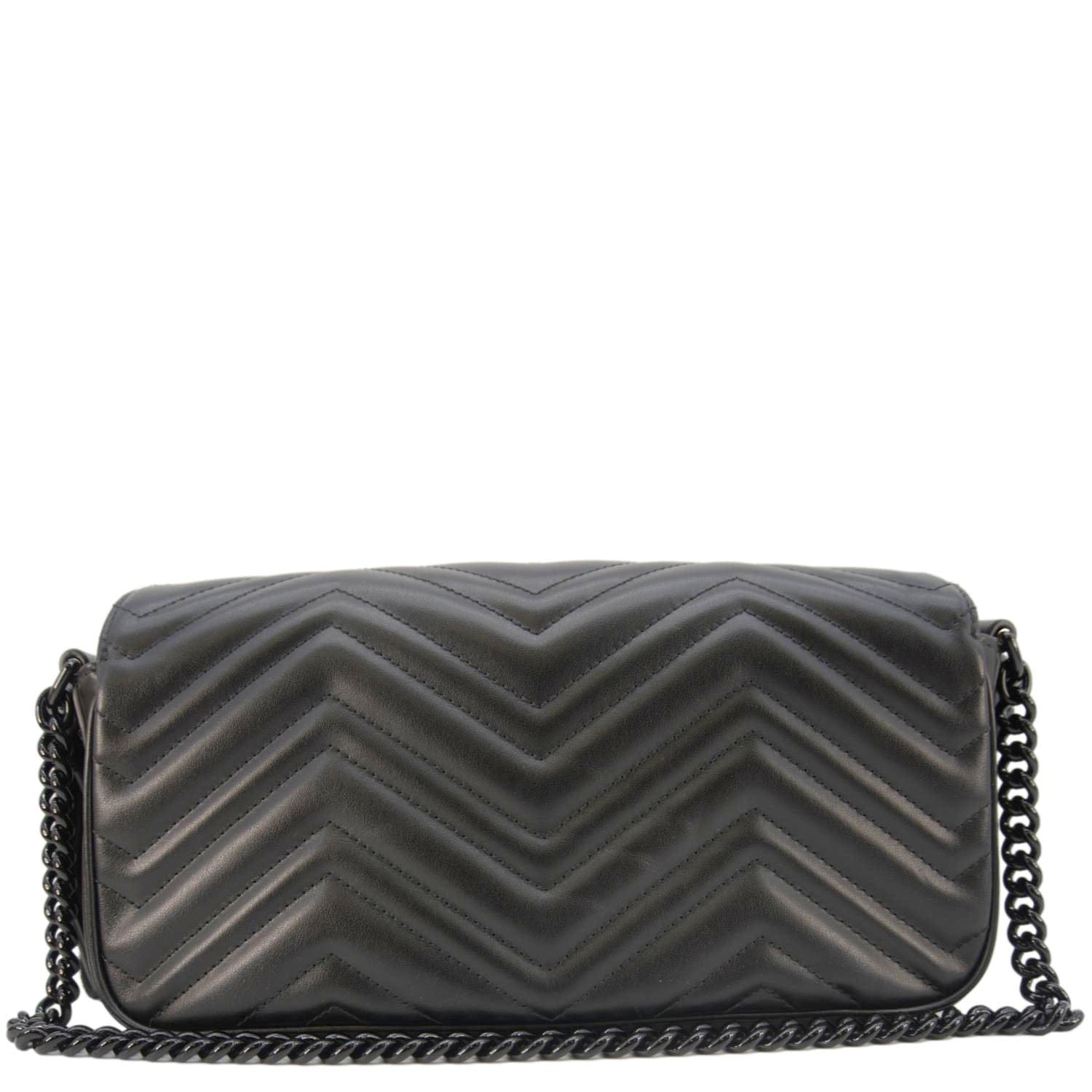 Gucci Marmont Shoulder Bag Leather Black Small 734814