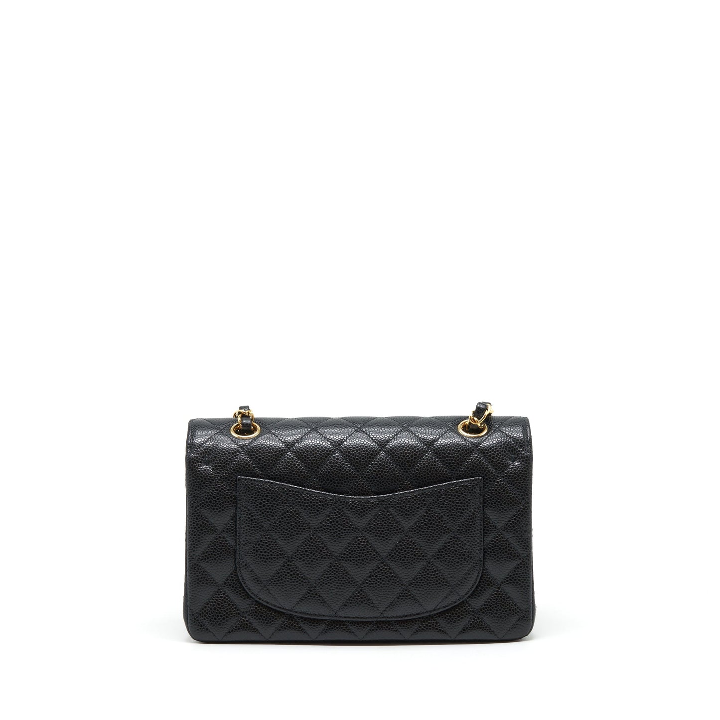 Chanel Classic Double Flap Caviar GHW Microchip Black Small Handbag