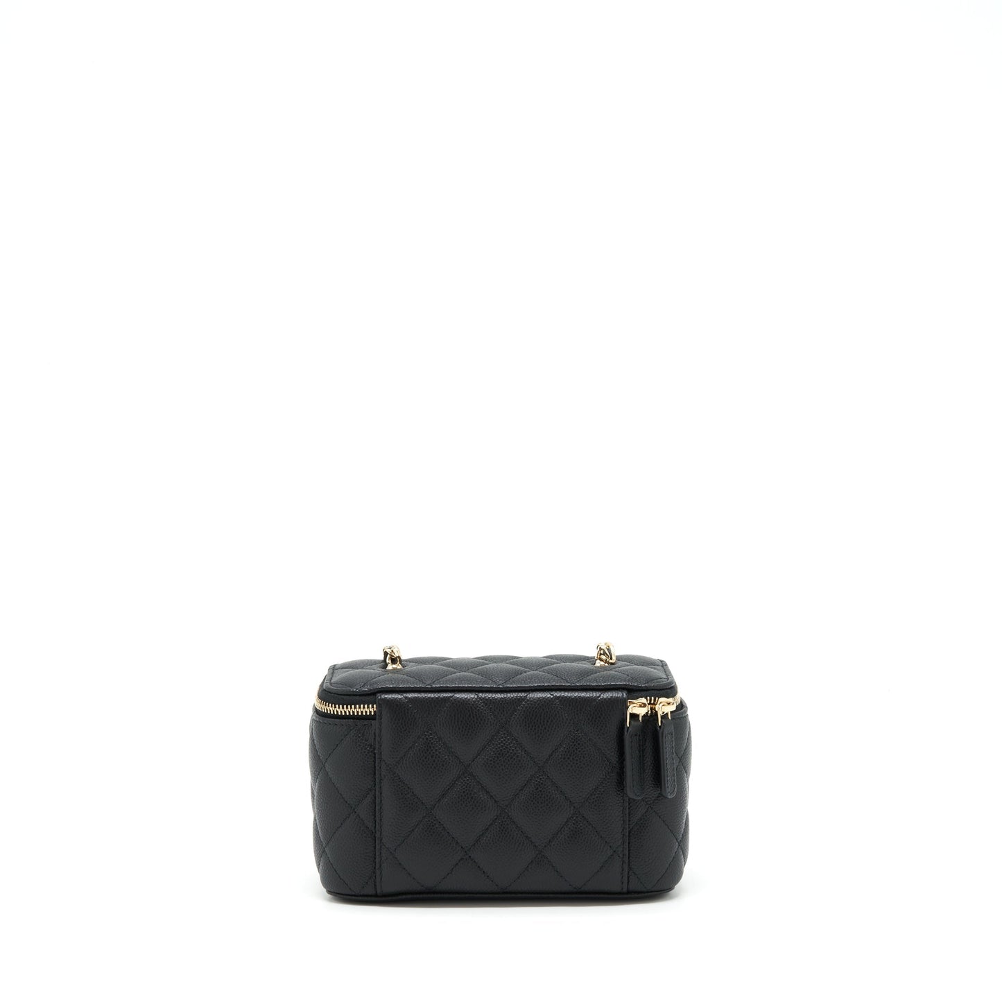 Chanel 22P Long Vanity CC Logo Caviar Black Handbag