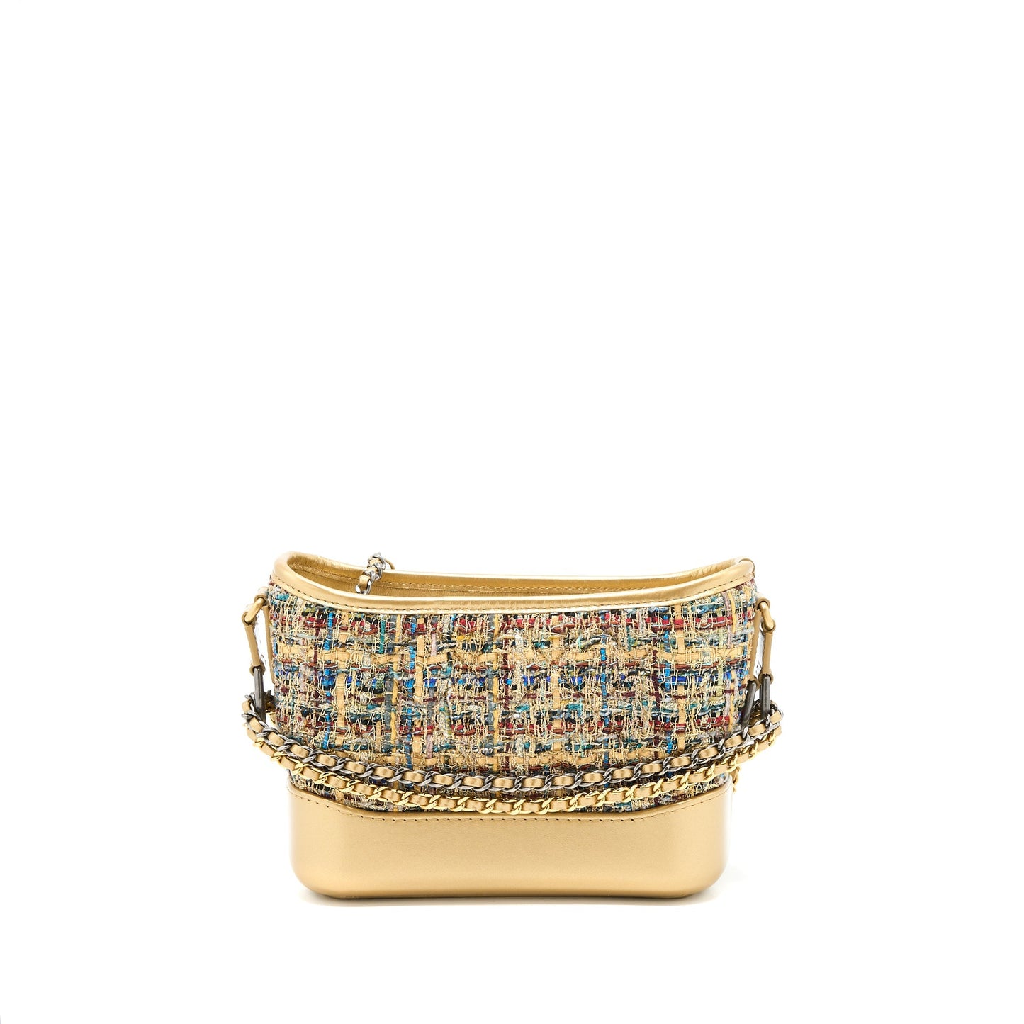Chanel Gabrielle Hobo Tweed Multicolour Gold Small Shoulder Bag Multicolour 1