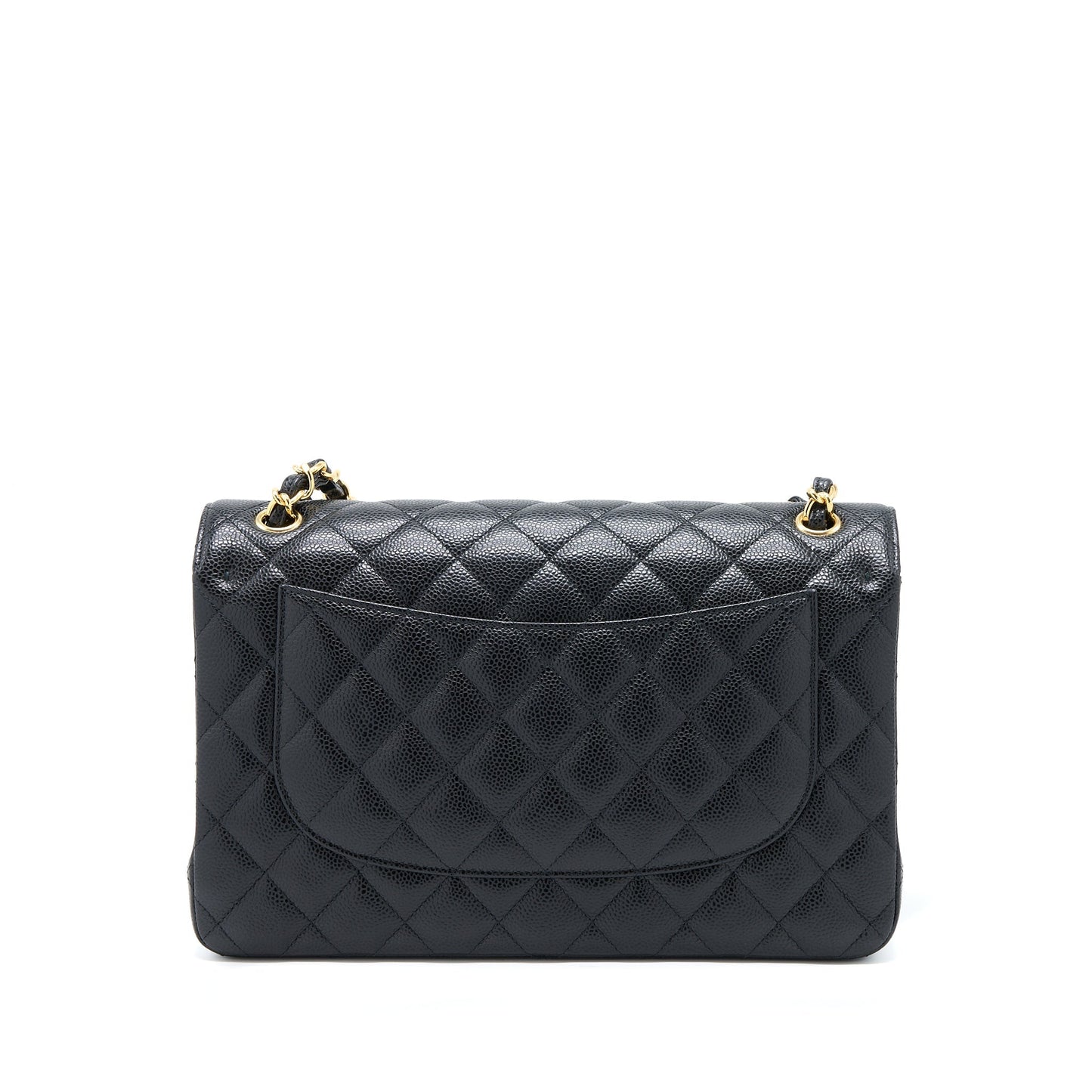 Chanel Classic Jumbo Double Flap Caviar GHW Black Handbag