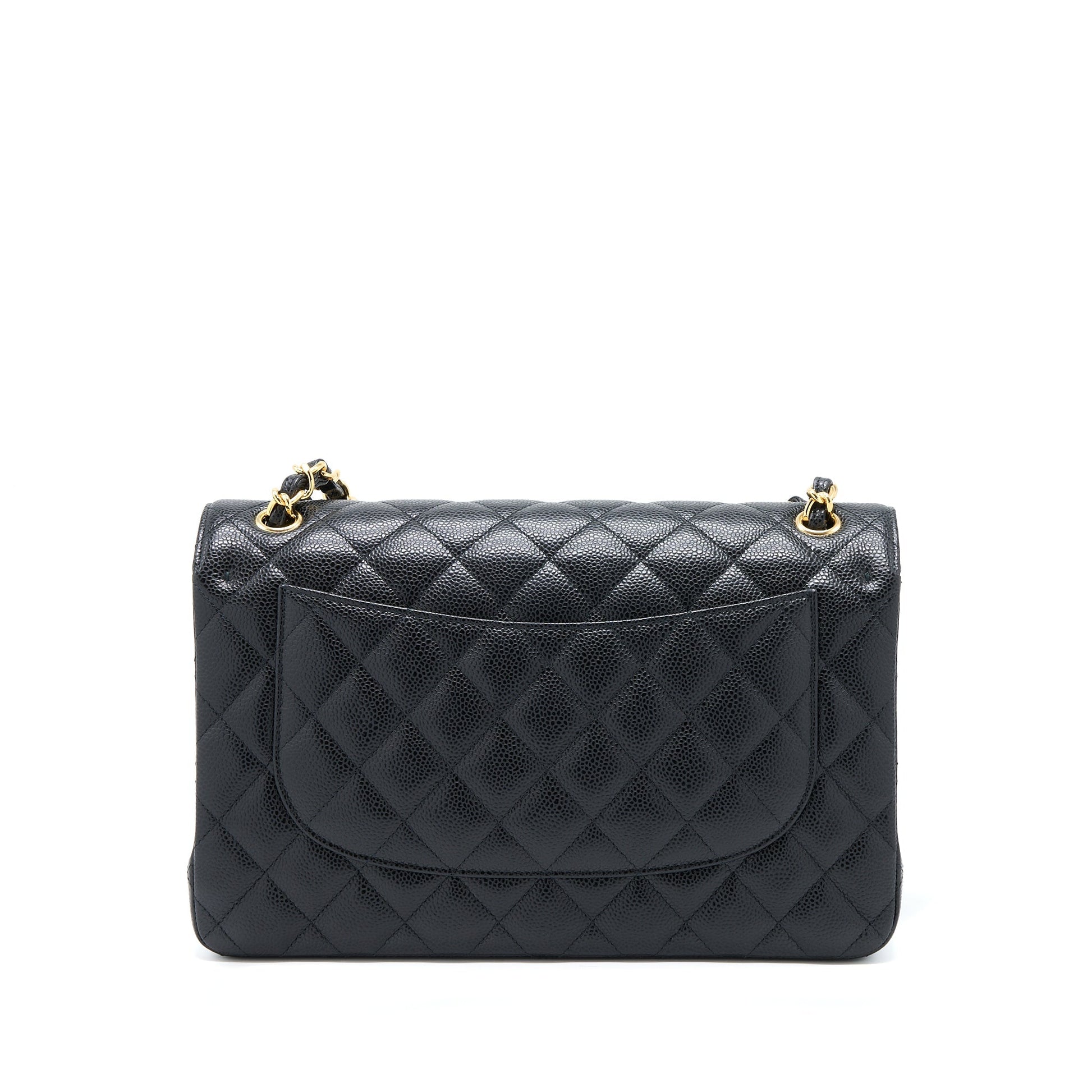 Chanel Classic Jumbo Double Flap Caviar GHW Black Handbag