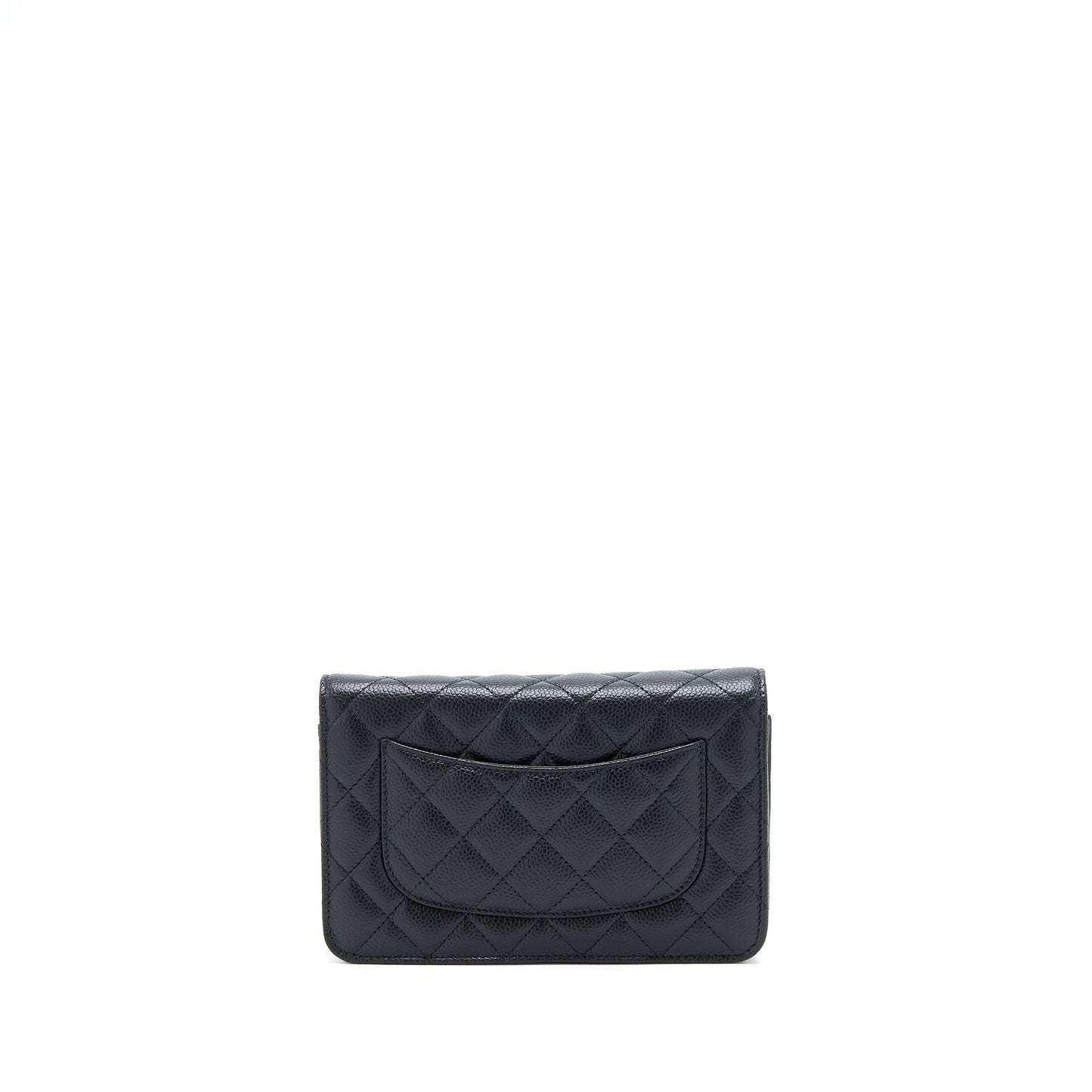 Chanel Classic On Caviar GHW Microchip Black Wallet Case Black Ghwmicrochip