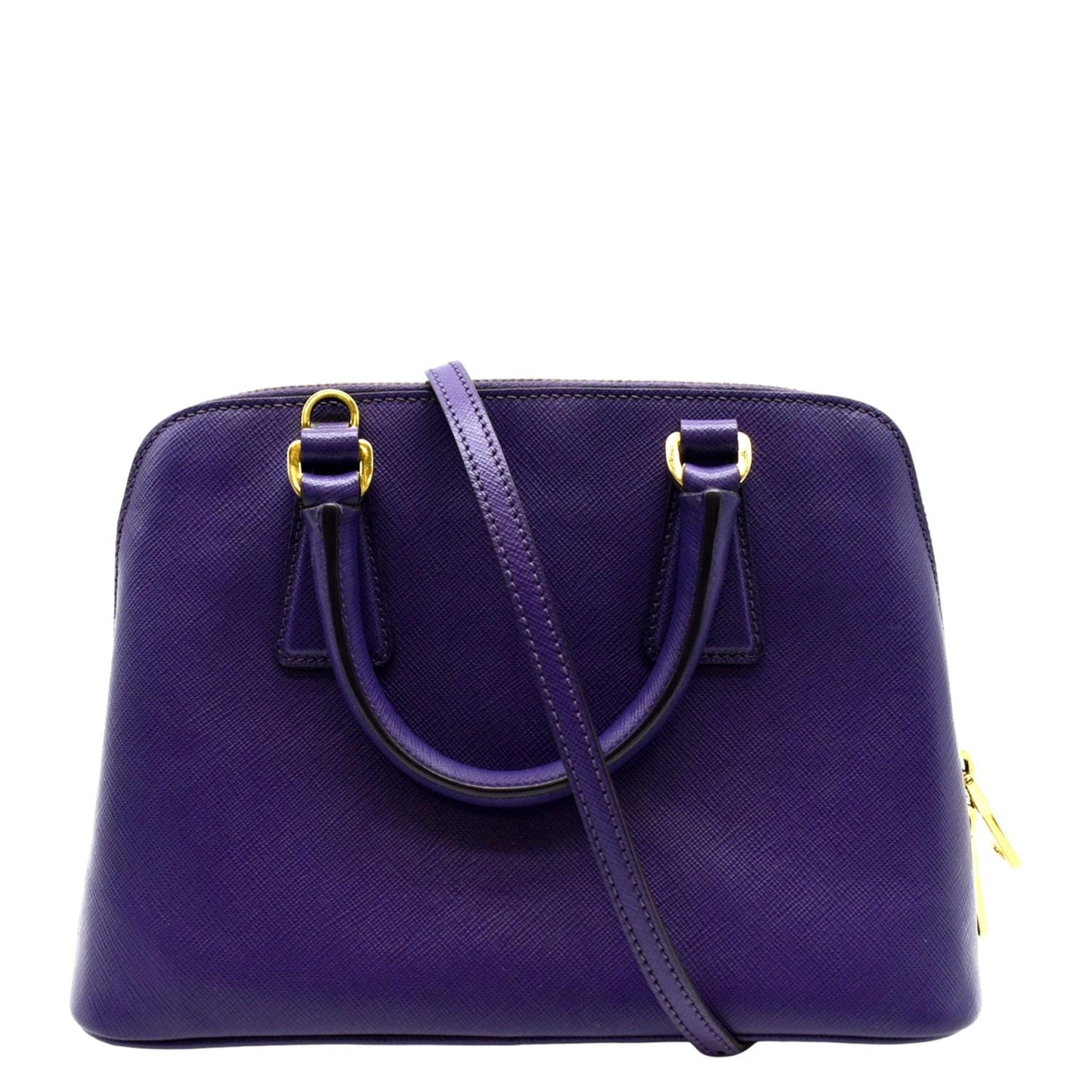 Prada Lux Promenade Shoulder Bag Leather Saffiano Purple