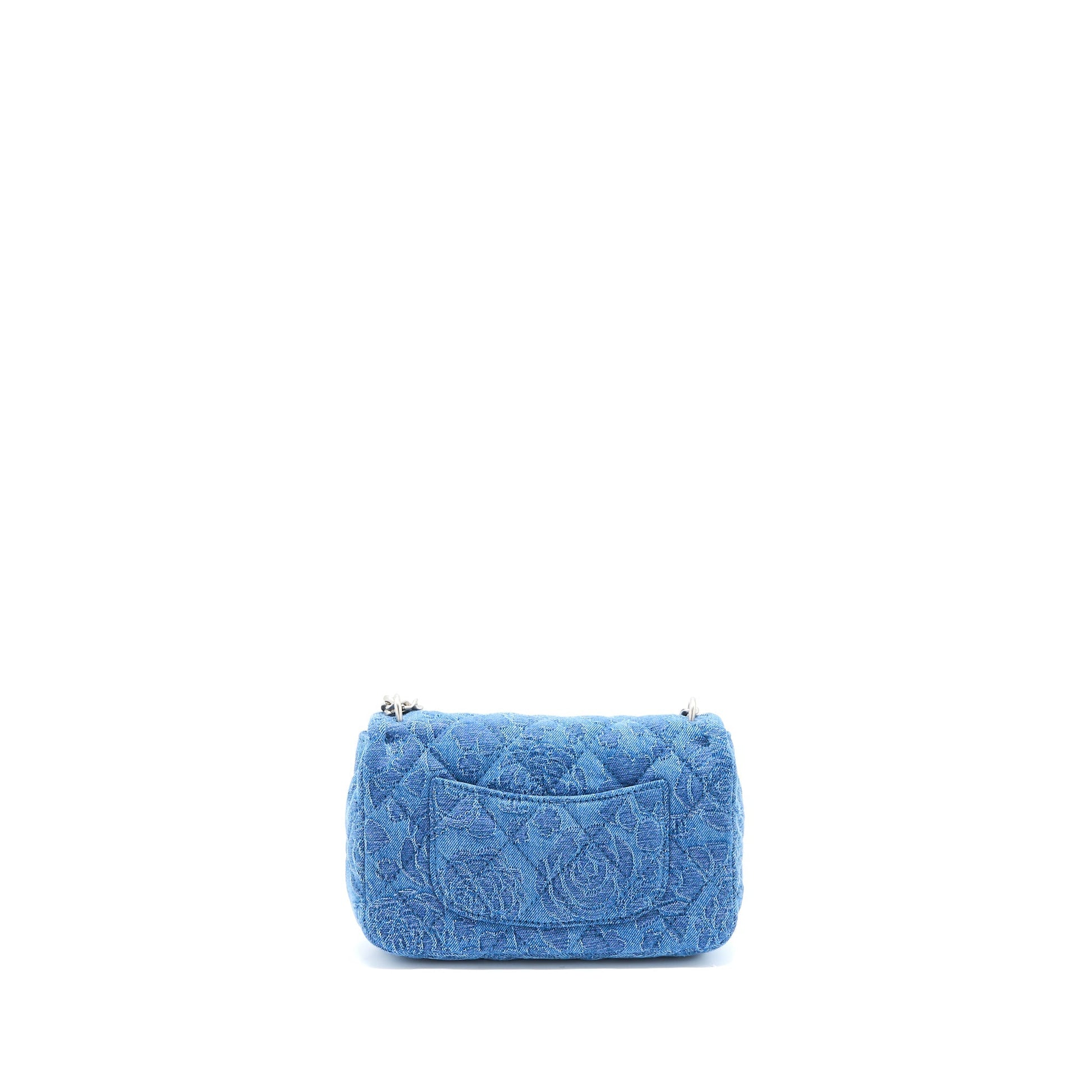 Chanel Coco Love Flap Camellia Denim SHW Blue Shoulder Bag