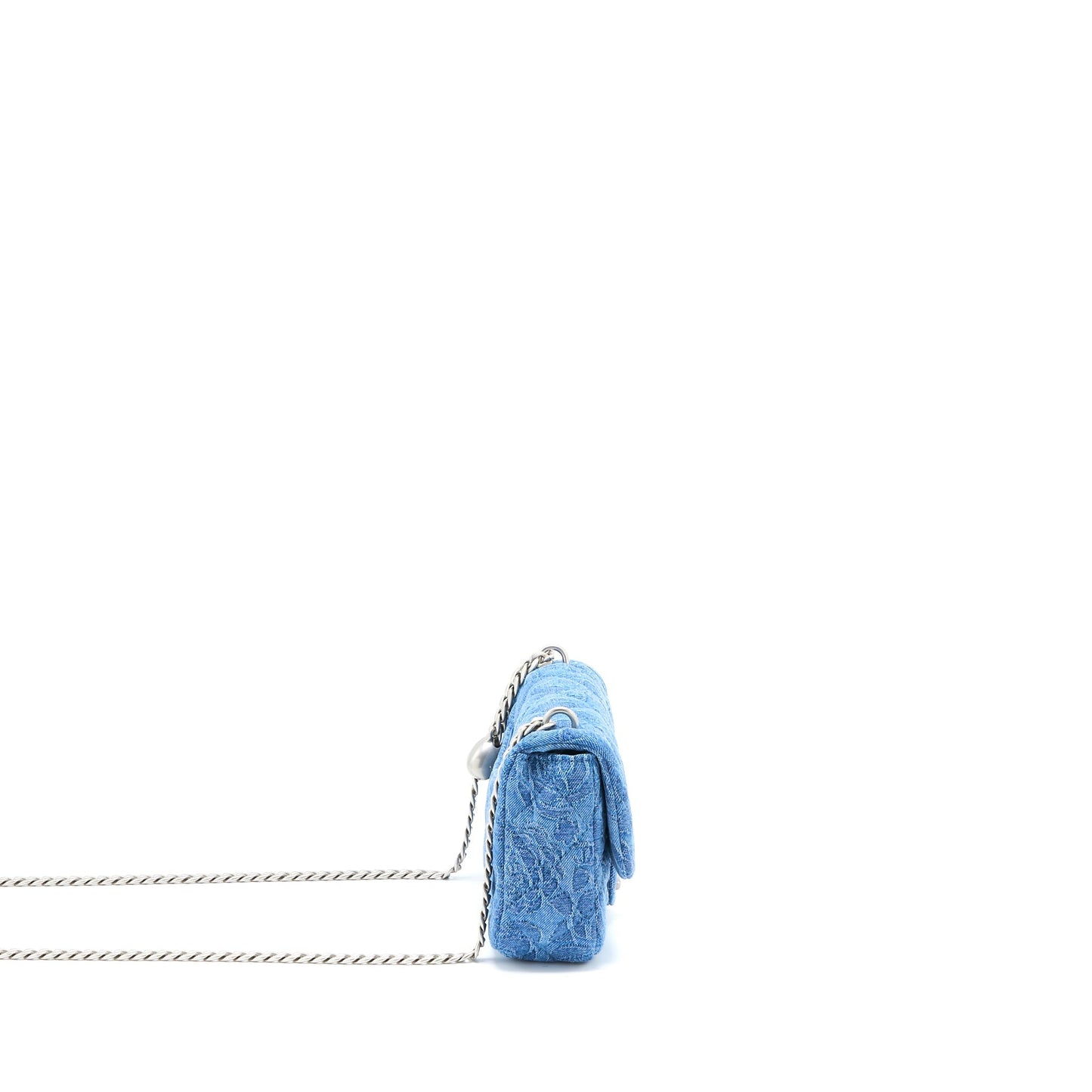 Chanel Coco Love Flap Camellia Denim SHW Blue Shoulder Bag