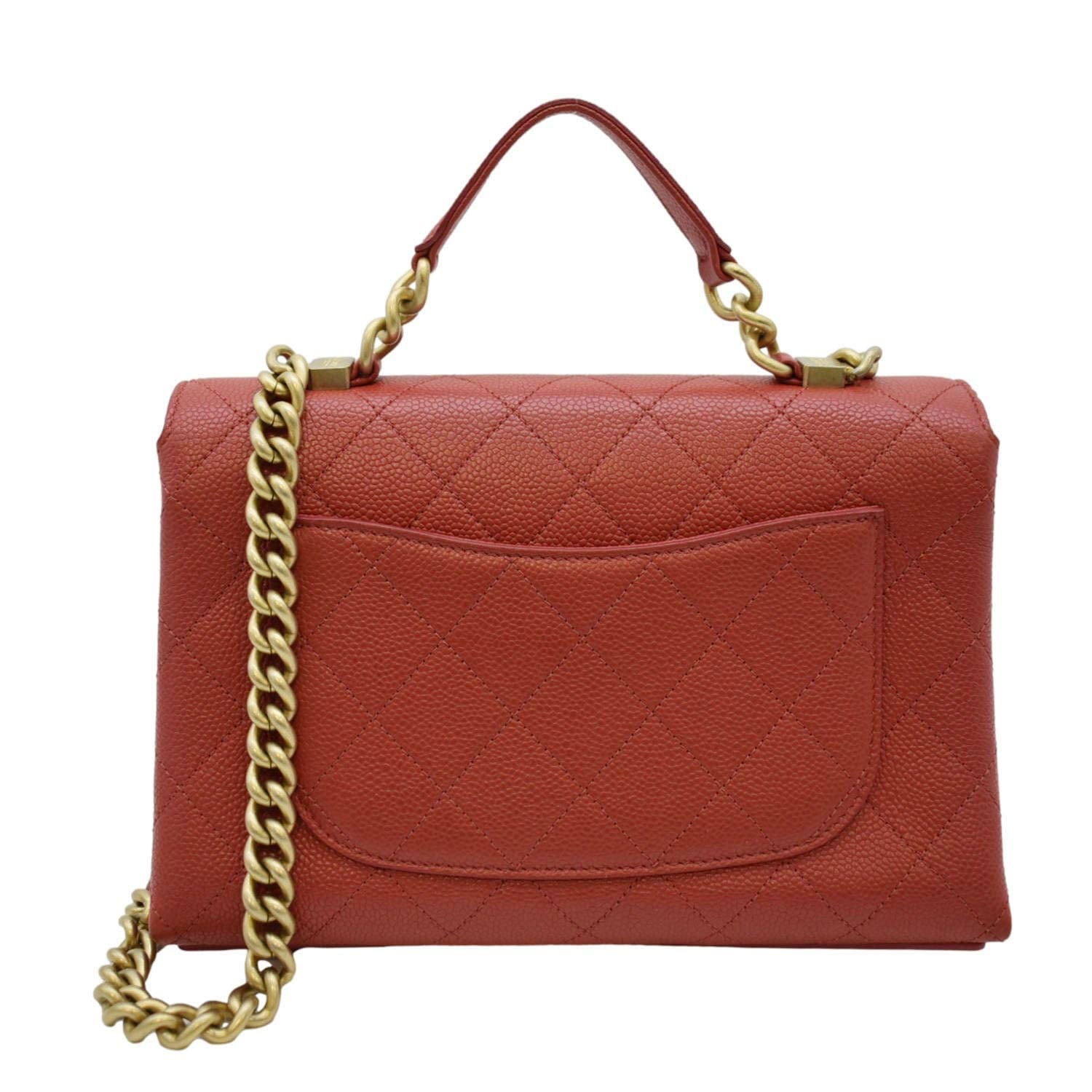 Chanel Chic Affinity Stitched Flap Quilted Leather Red Travel Bag