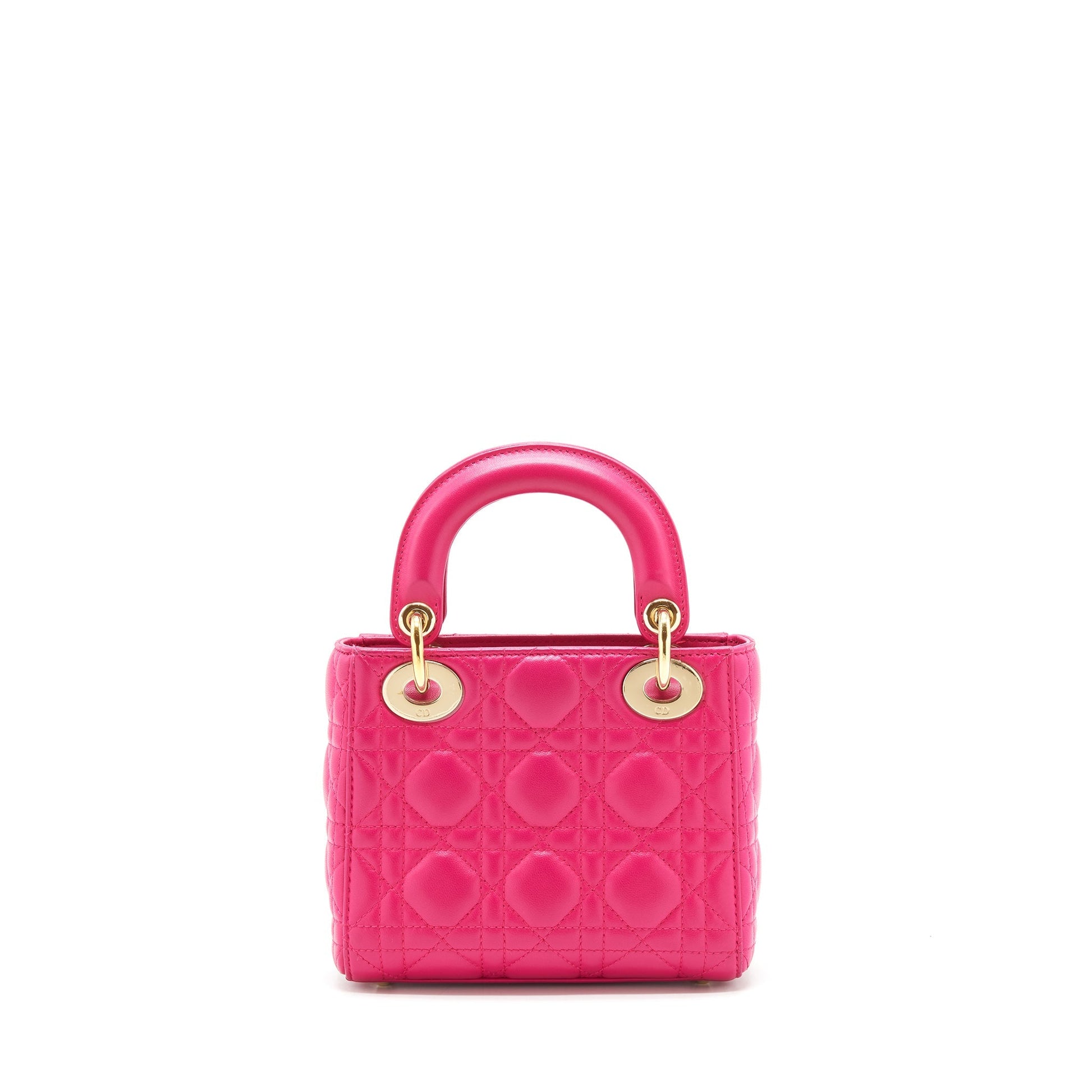 Dior Lady Purse Lambskin Handbag Pink Mini Travel Bag