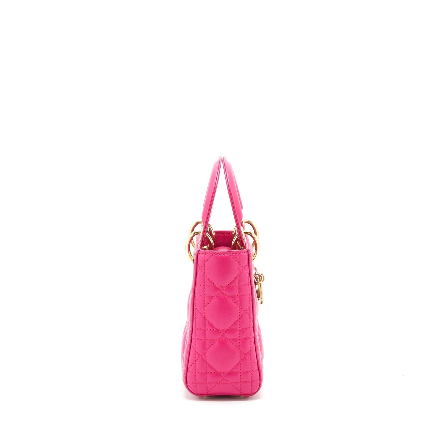 Dior Lady Purse Lambskin Handbag Pink Mini Travel Bag