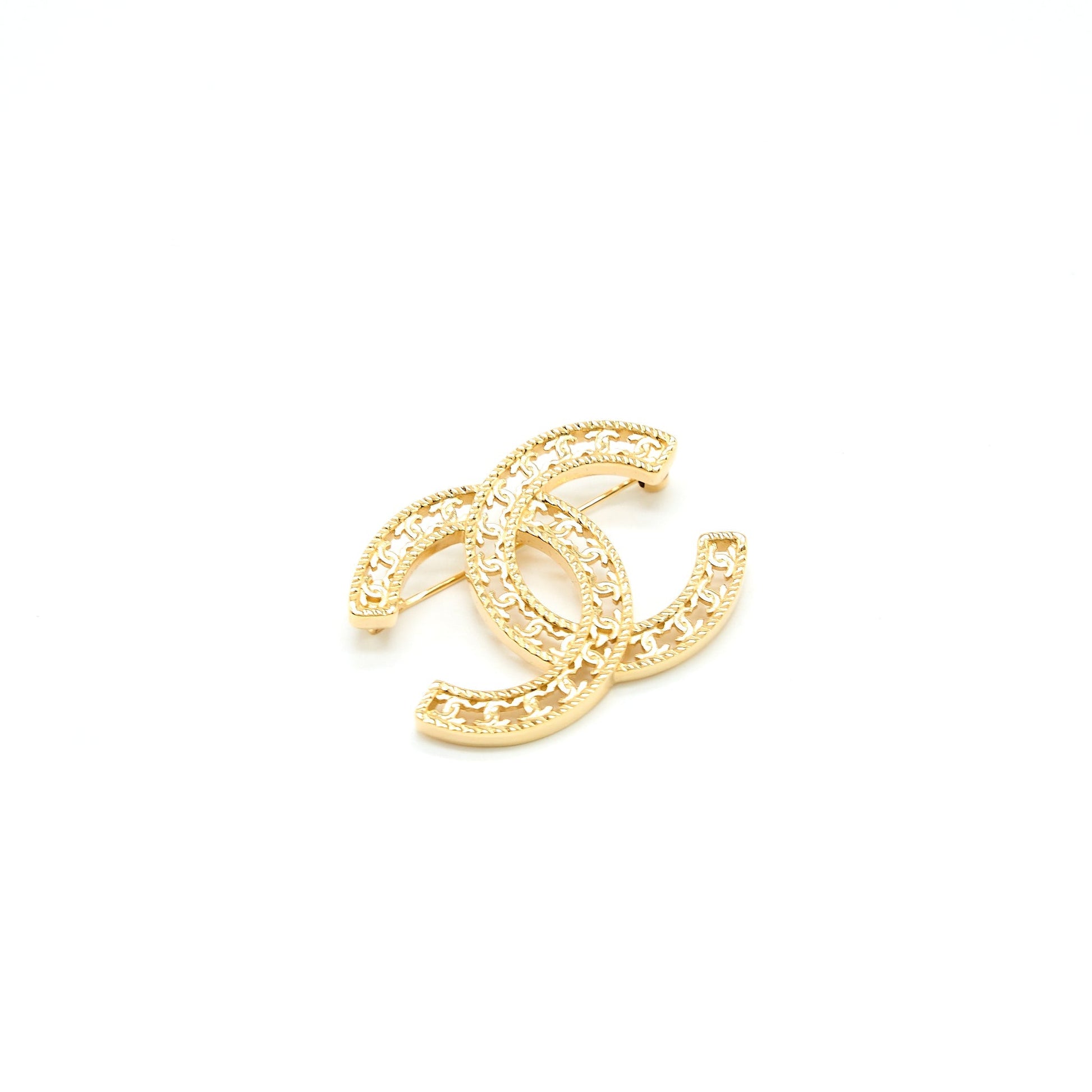 Chanel CC Logo CC Logo Brooch Tone Gold Mini Bag