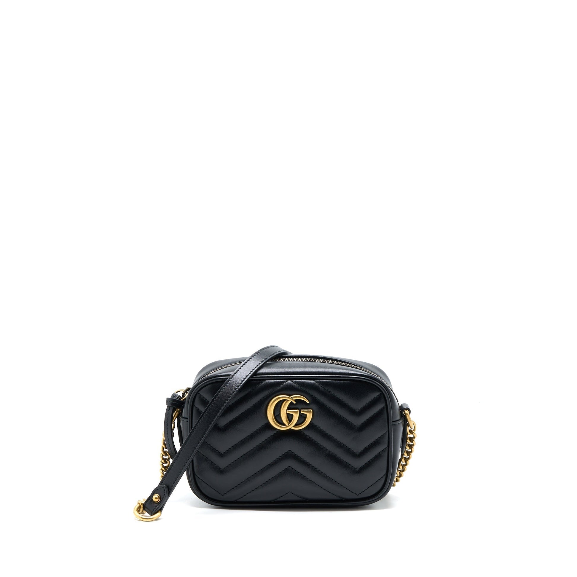 Gucci Marmont Matelass Bag Black Mini Travel Bag