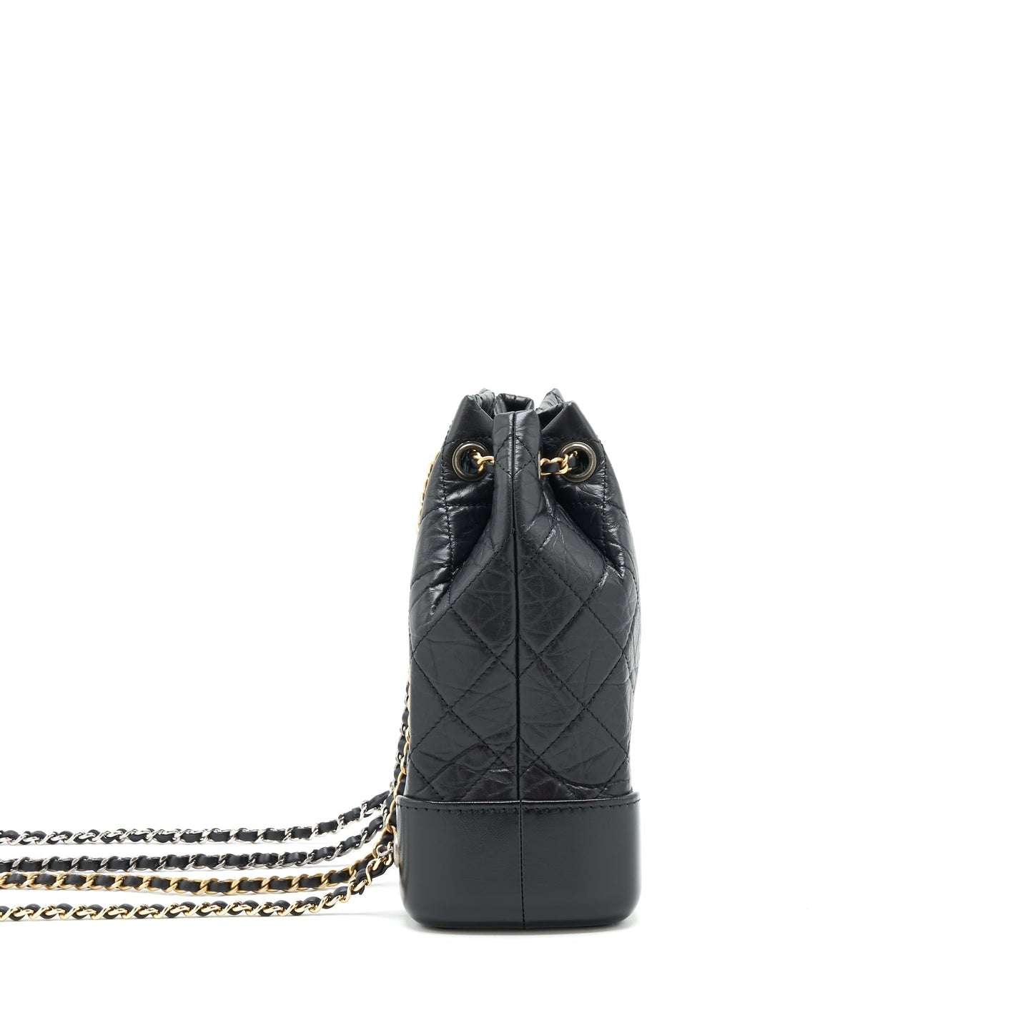 Chanel Gabrielle Backpack Ruthenium SHW microchip Black Small