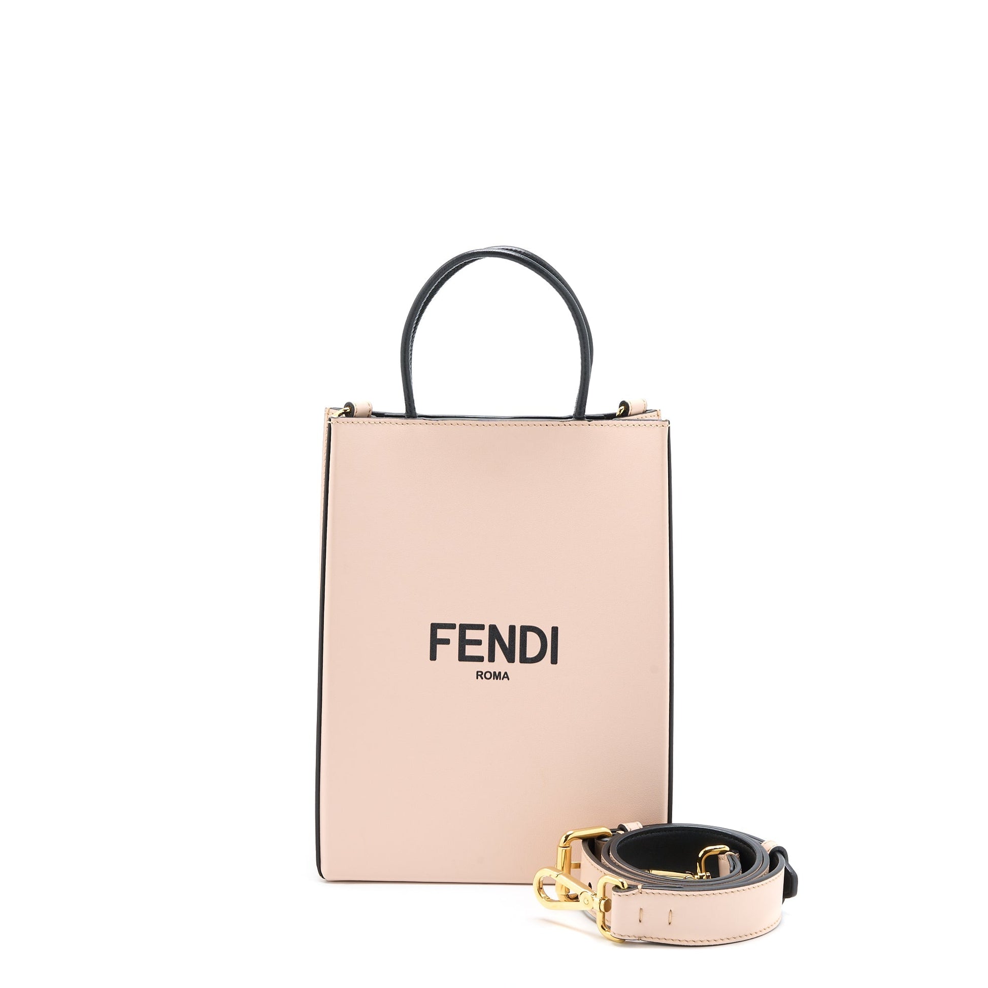 Fendi Vertical Shopping Tote Pink Tote Bag