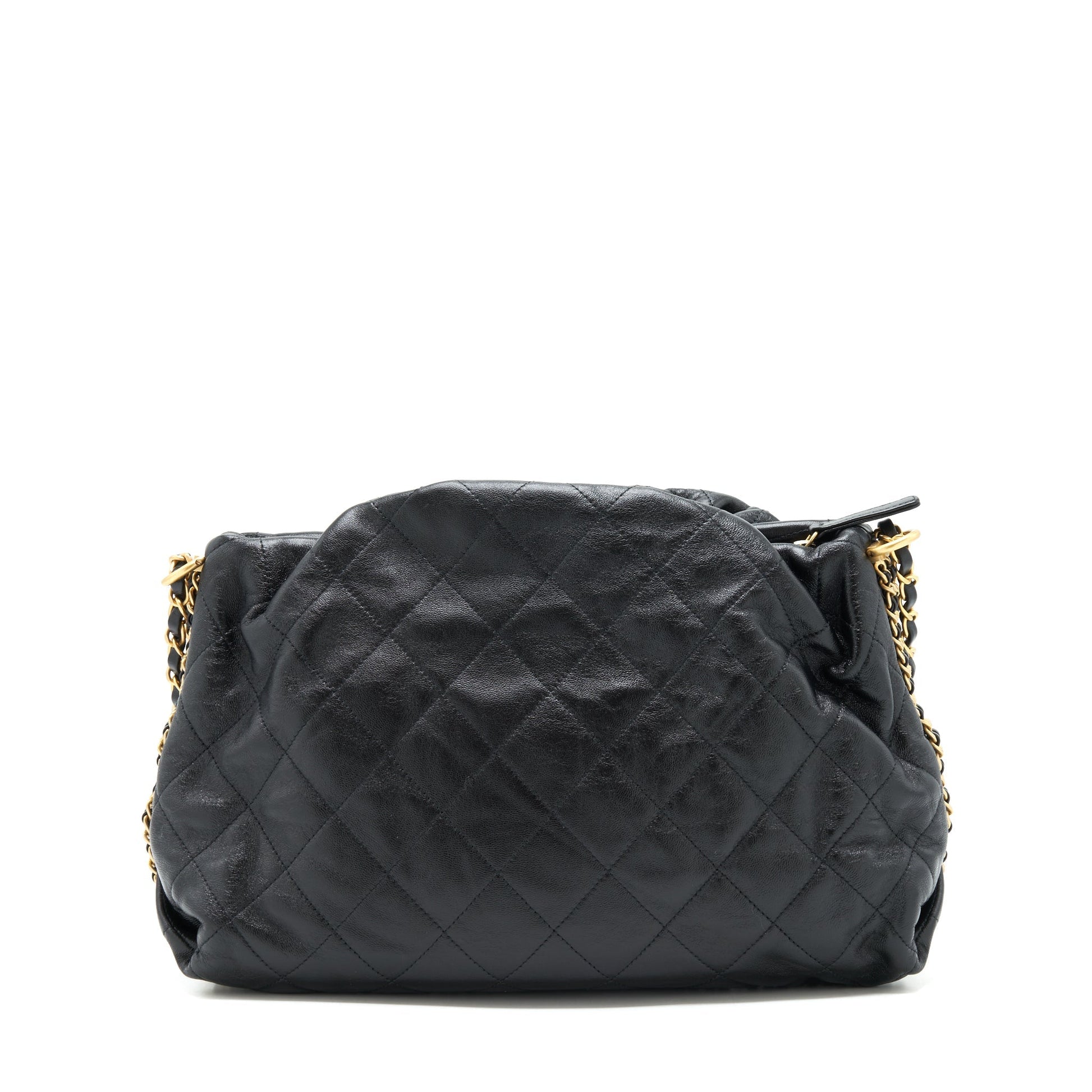 Chanel quilted lambskin GHW Black Shoulder Bag