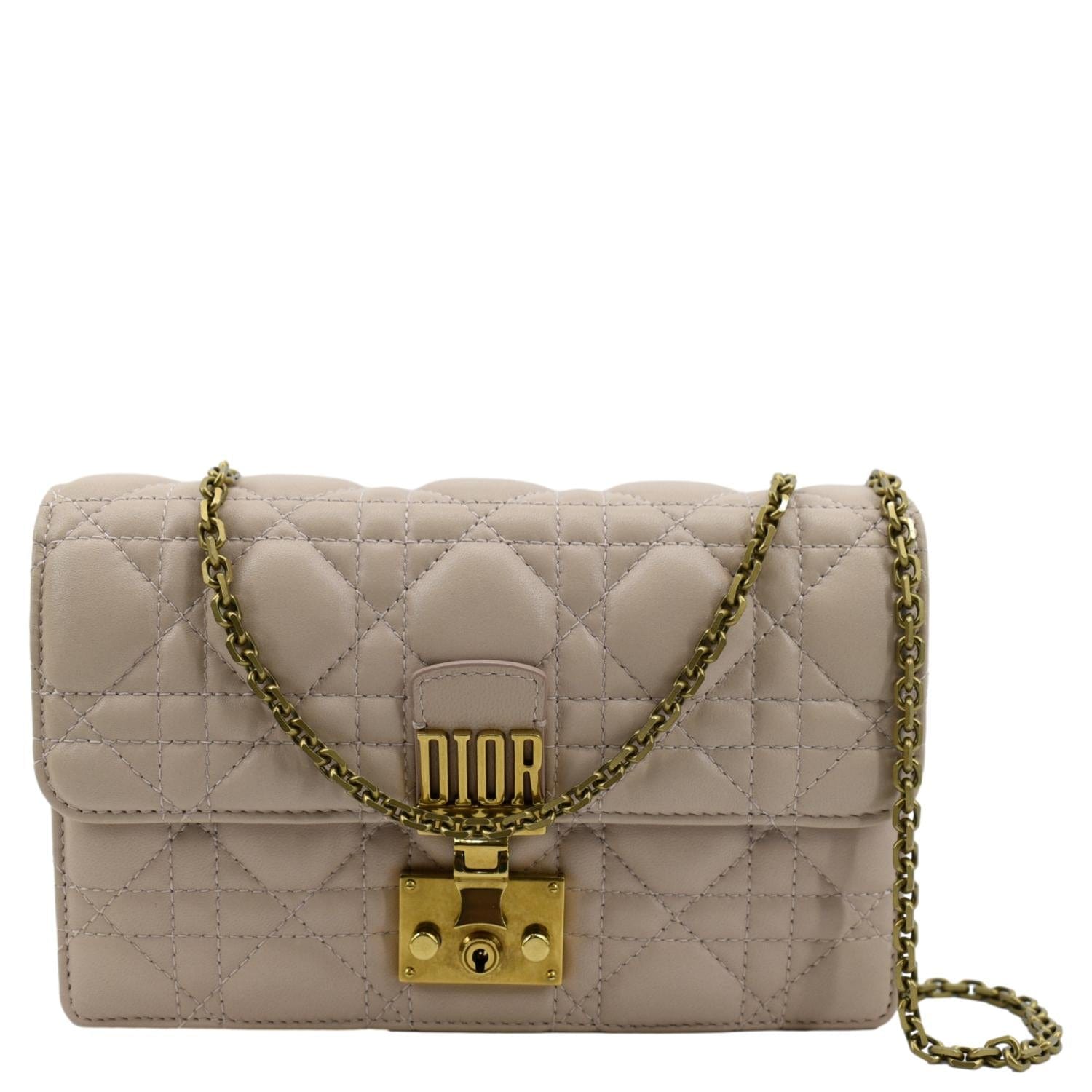 Dior addict Lambskin Crossbody Bag Dusty Leather Quilted