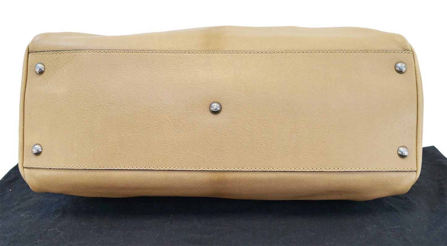 Fendi Ombre Peekaboo Satchel Bag Leather Brown Large