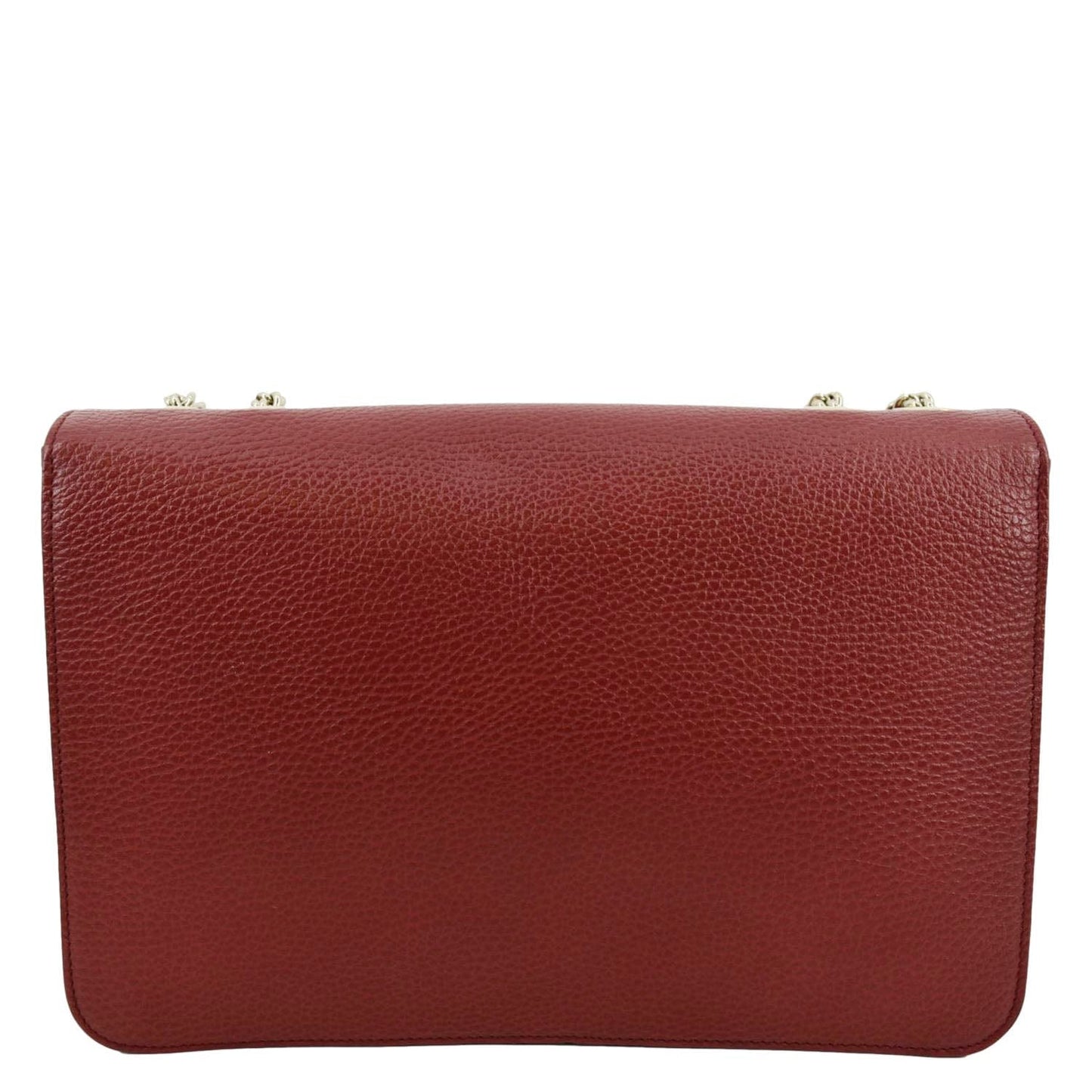 Gucci Interlocking Calfskin Crossbody Bag Leather Red