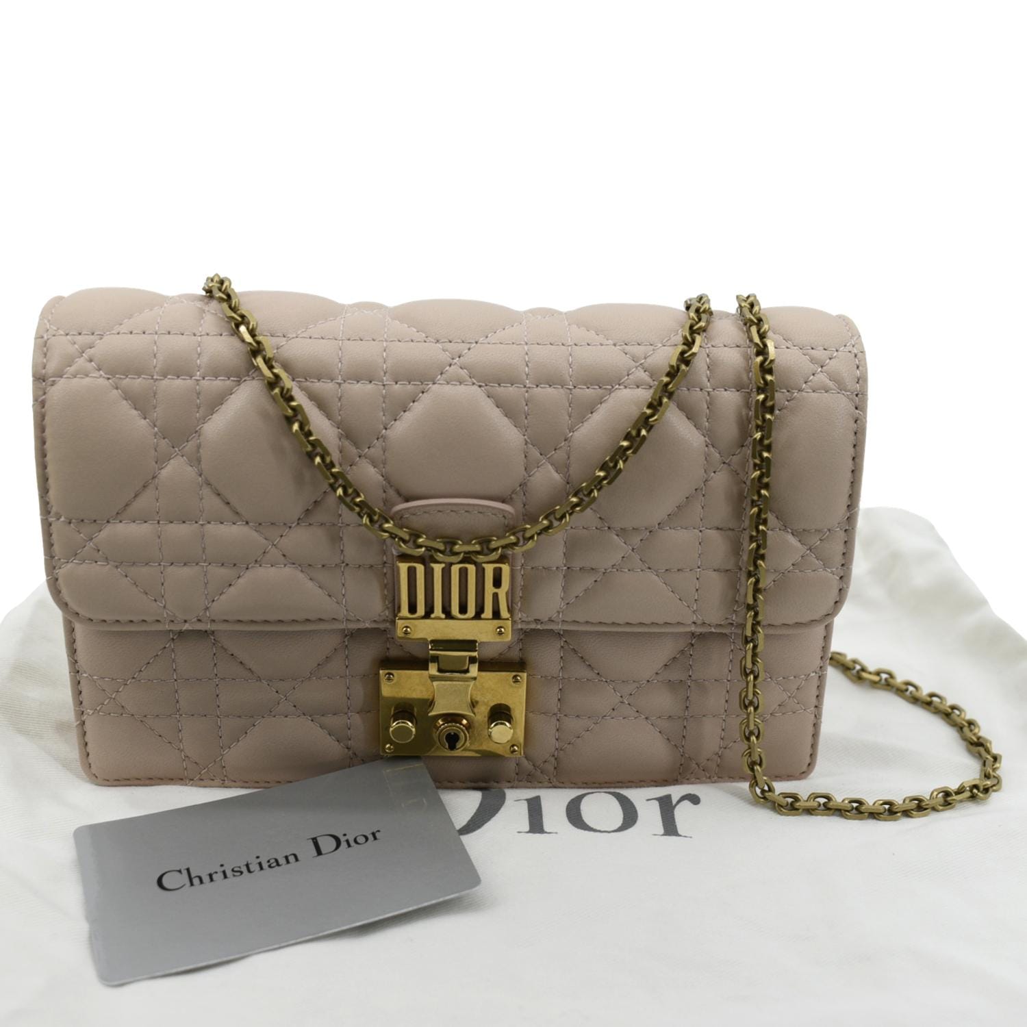 Dior addict Crossbody Bag Dusty Leather Lambskin Quilted