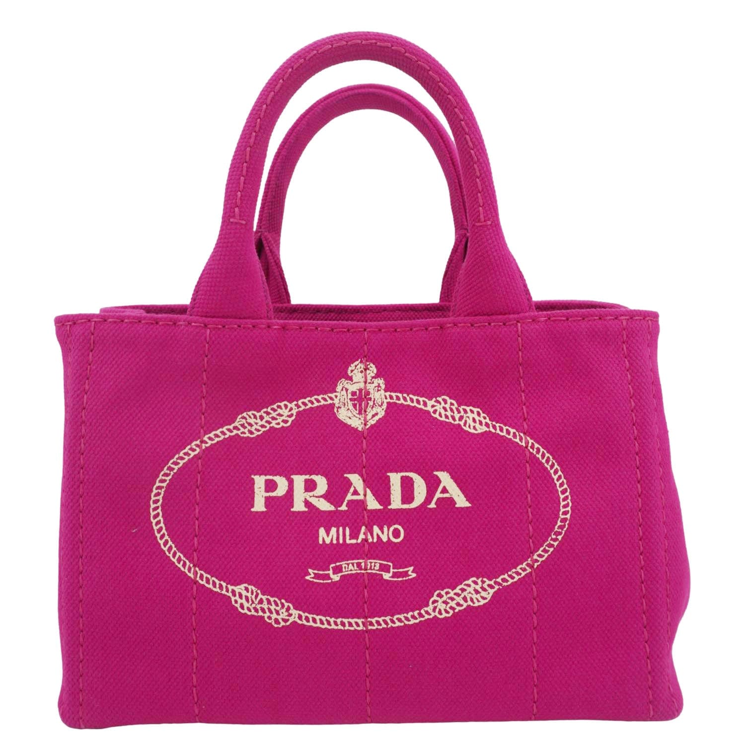 Canapa Logo Print Tote Bag Canvas Pink