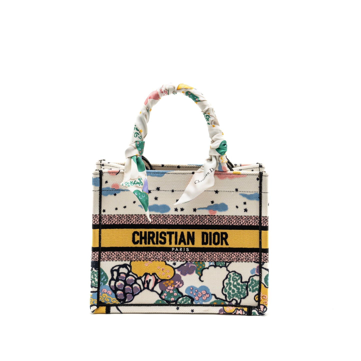 Dior Book Tote Multicolor Handbag Canvas Small Tote Bag