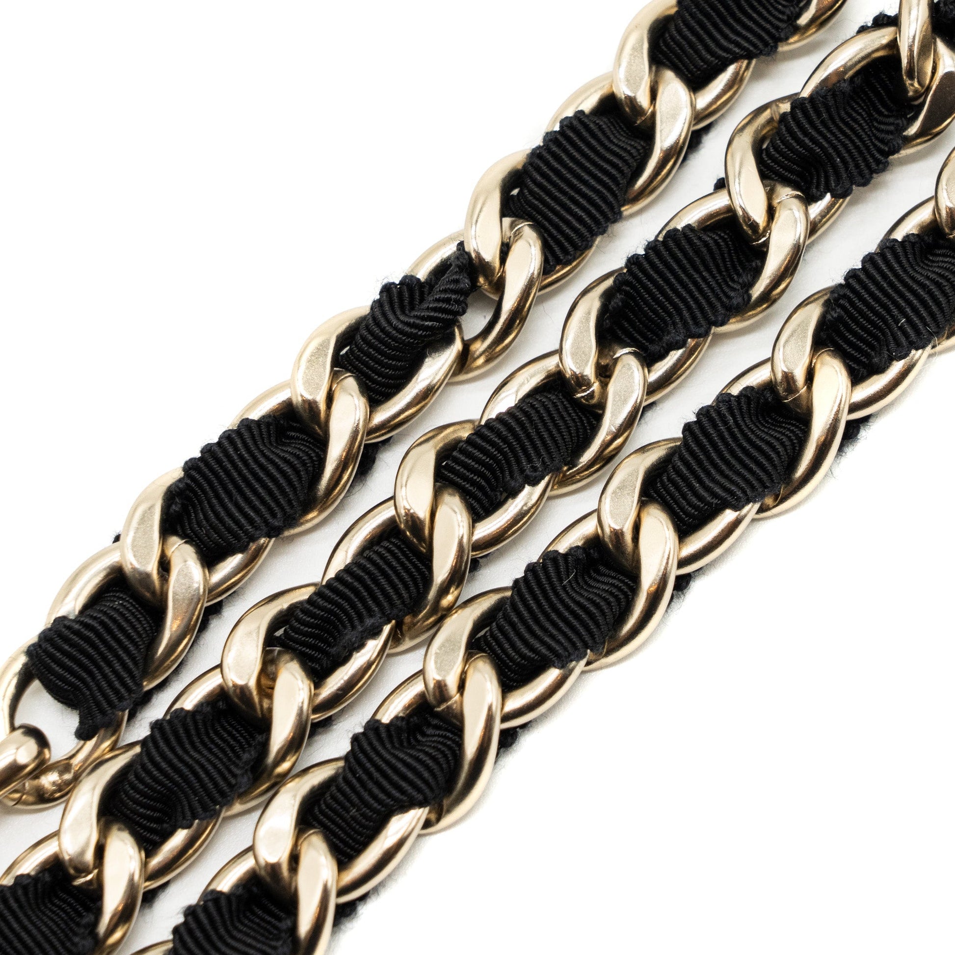 Chanel Grosgrain CC Bow Belt LGHW Black