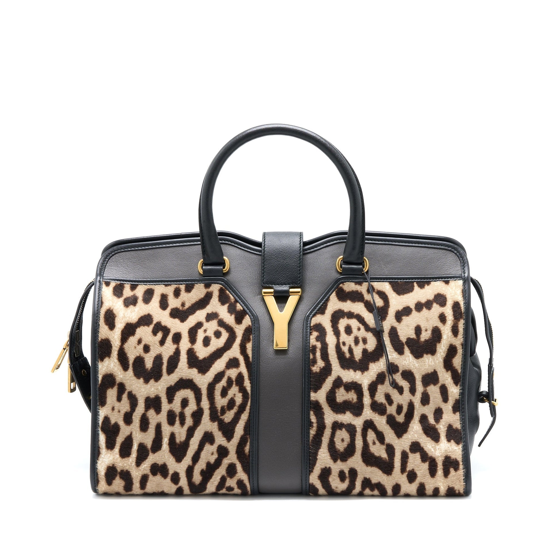 YSL Saint Laurent Saint Laurent Cabas Chyc Tote Purse Animal Black Tote Bag