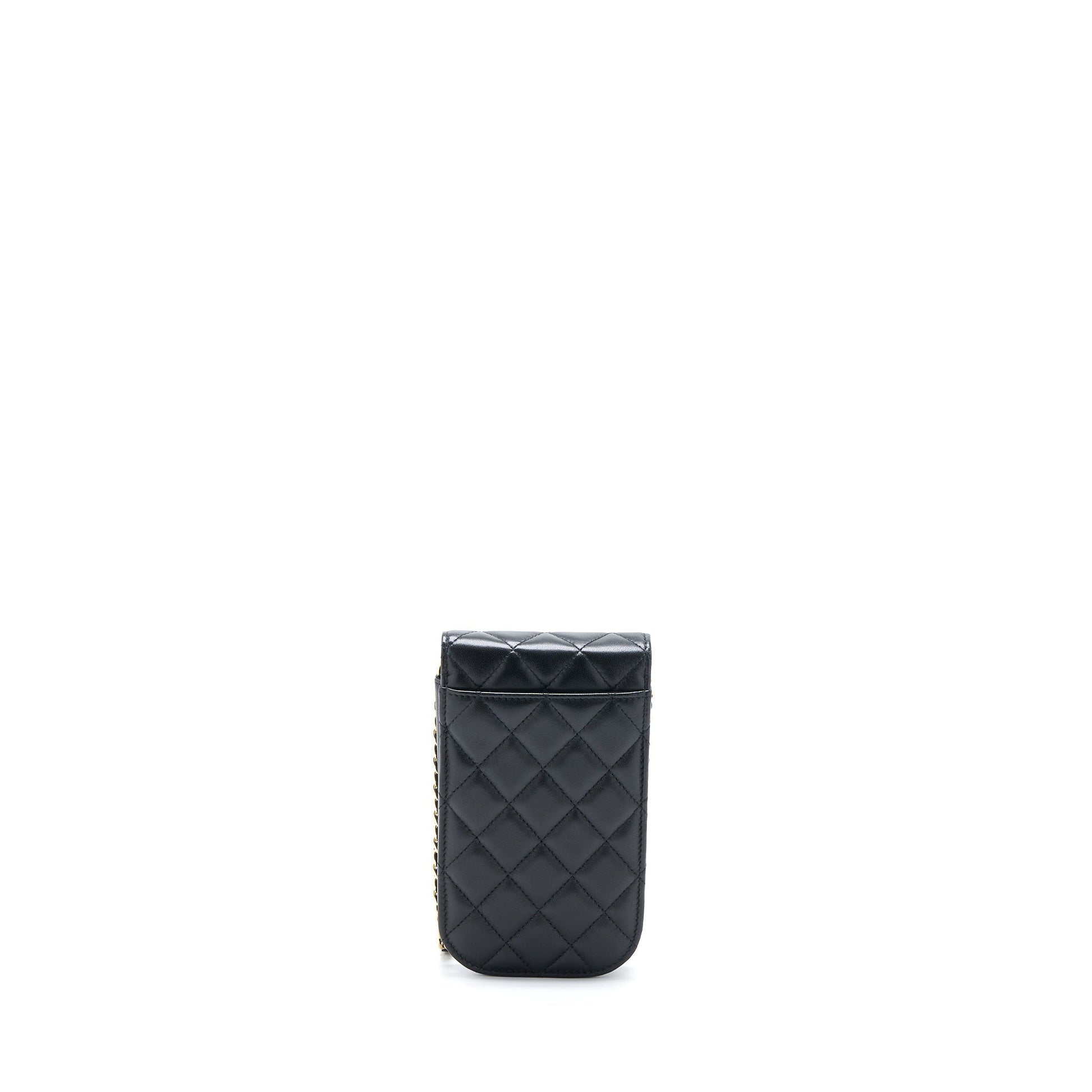Chanel Flap Phone Lambskin GHW Black Handbag