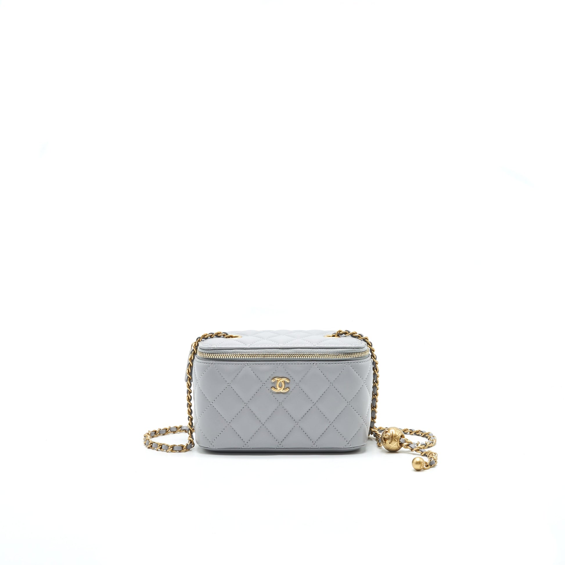 Chanel 21B GHW long Vanity Grey Small Handbag