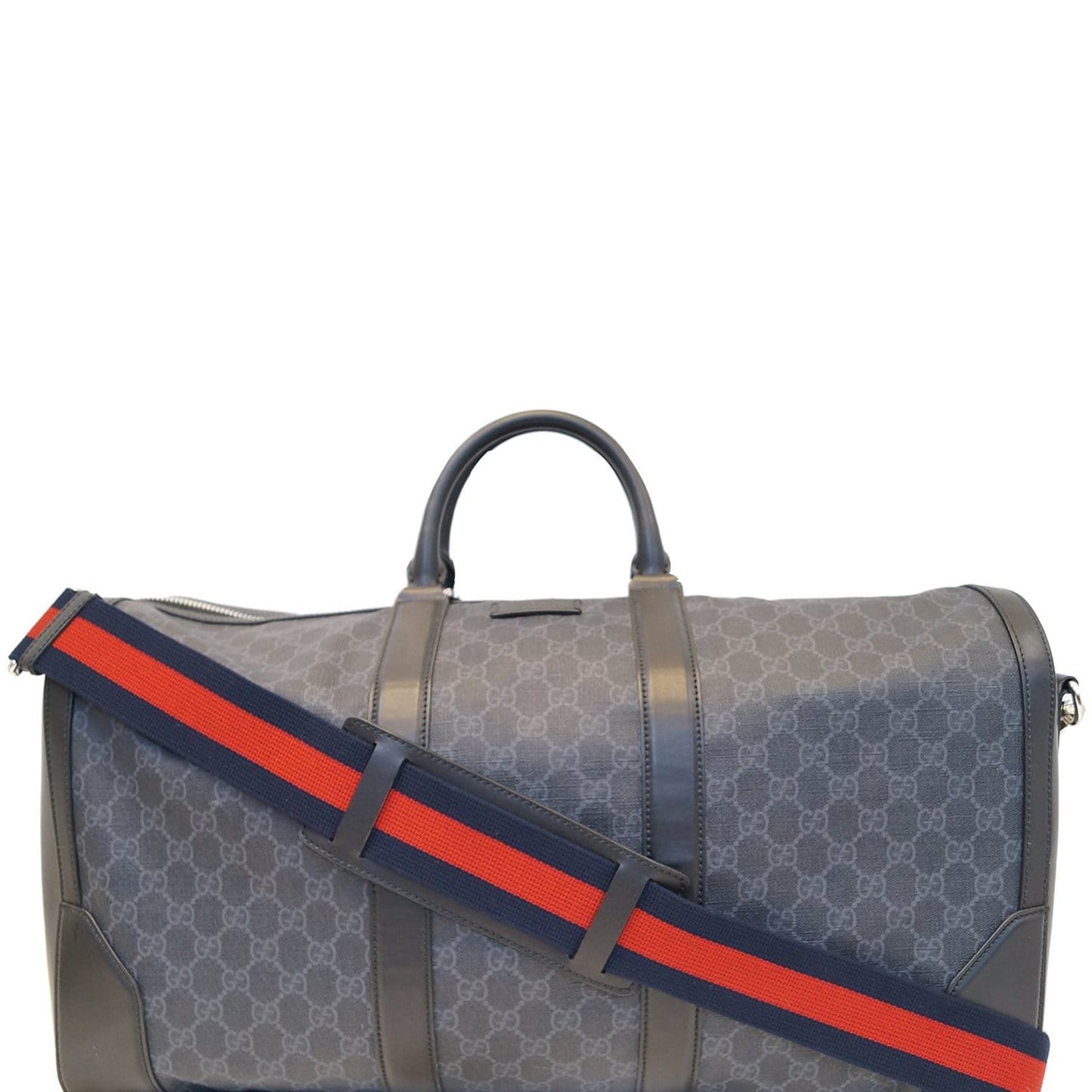 Gucci Soft Supreme Carry On Duffle Travel Bag Black