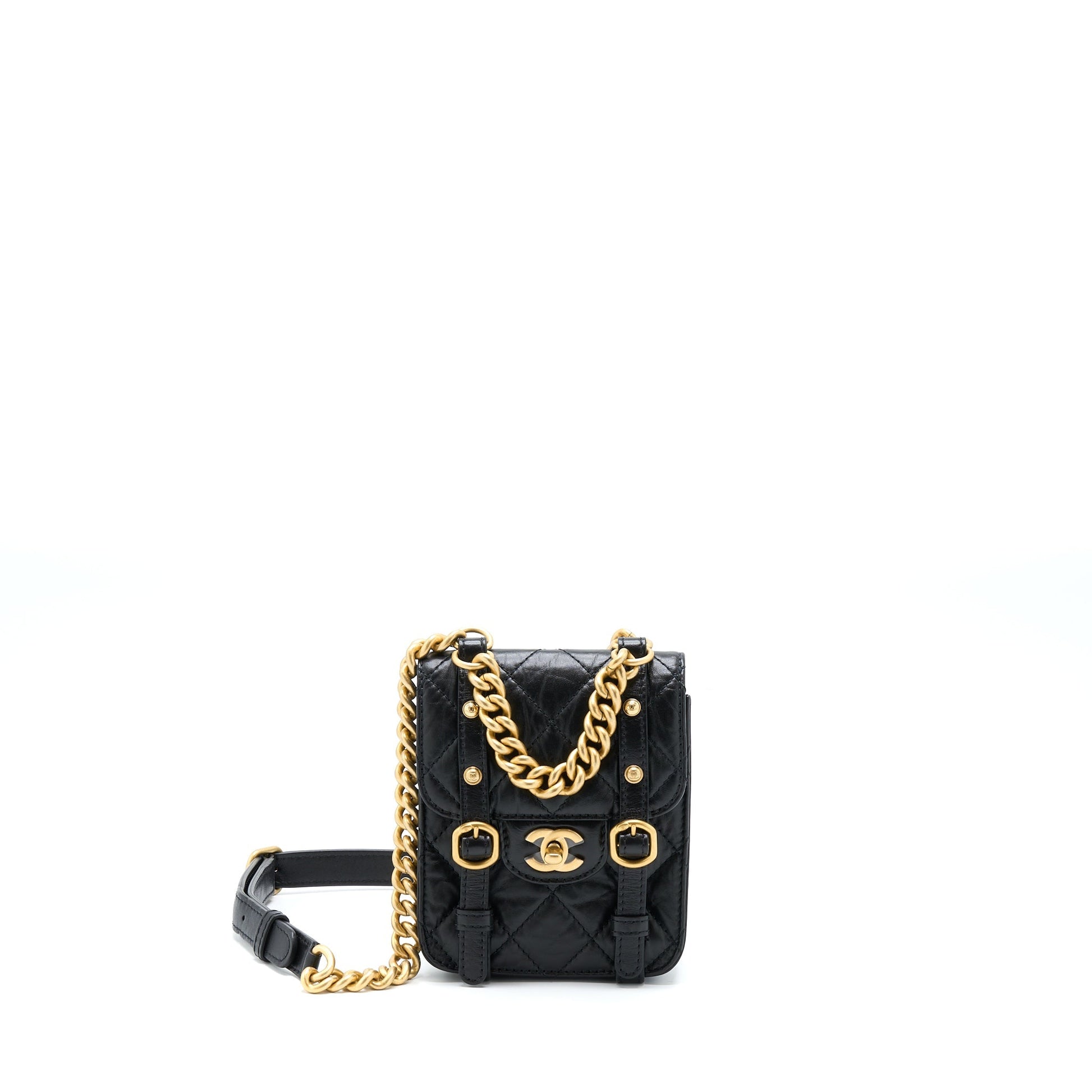 Chanel Seasonal Messenger Flap Aged Calfskin GHW Shoulder Bag
