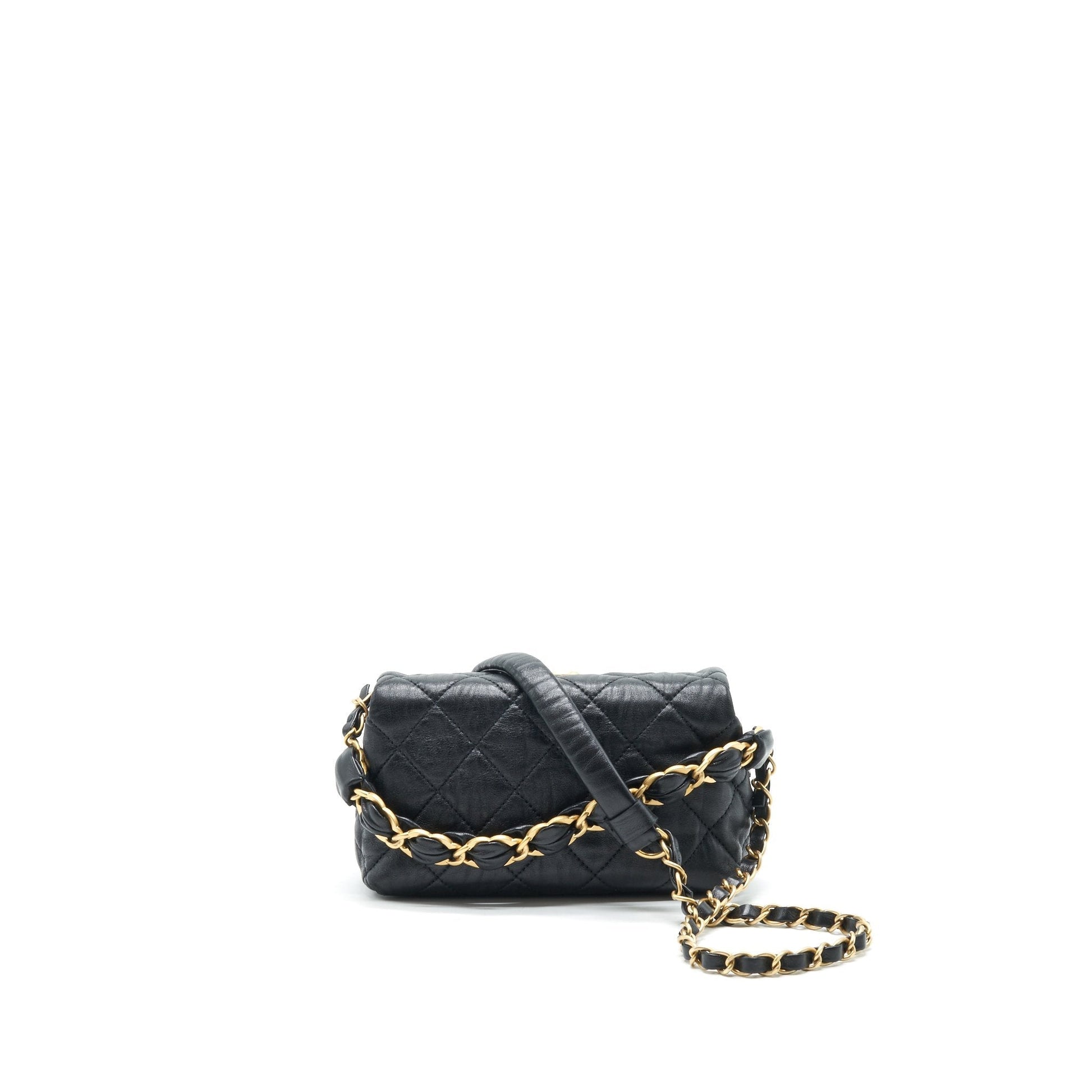 Chanel CC Wrapped Crumpled Lambskin Small Handbag