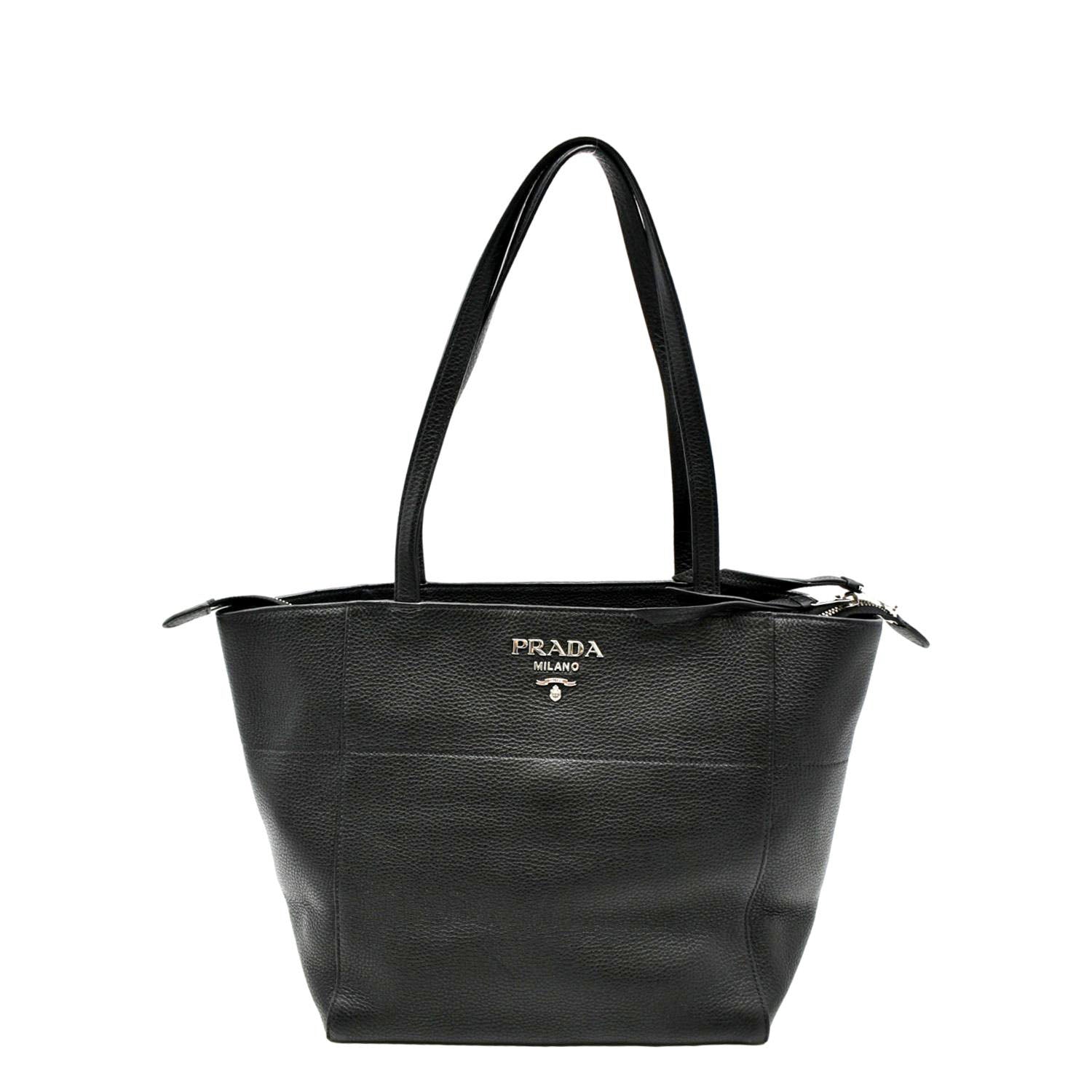 Prada Tote Bag Leather Black