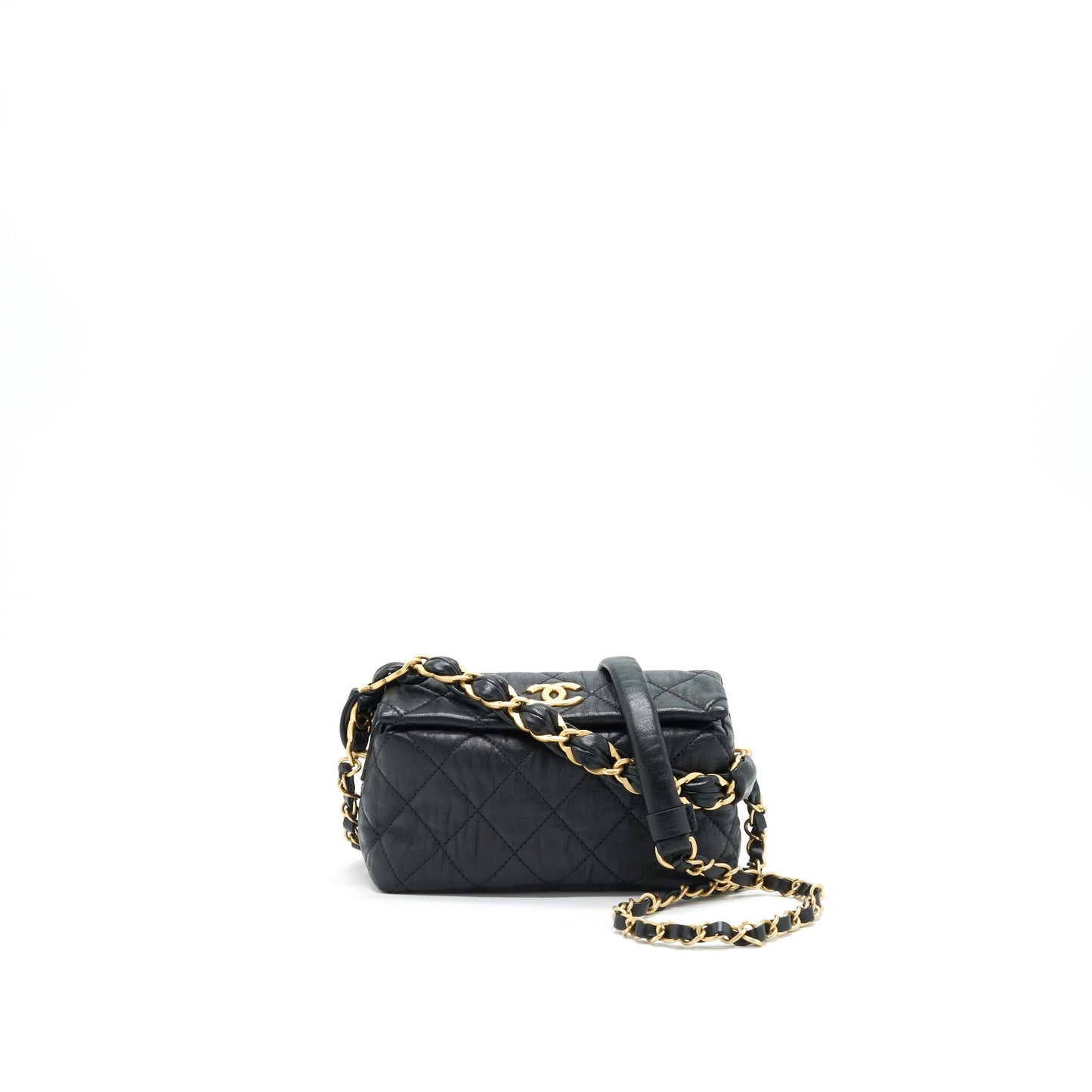 Chanel CC Wrapped Crumpled Lambskin Small Handbag
