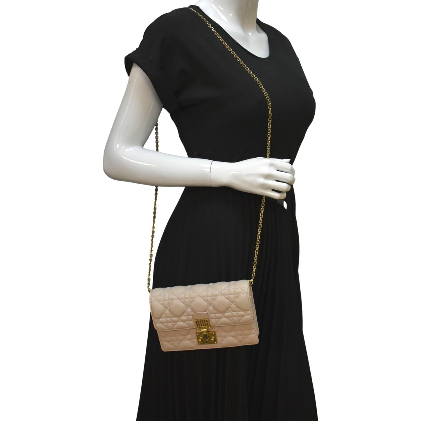 Dior addict Crossbody Bag Dusty Leather Lambskin Quilted
