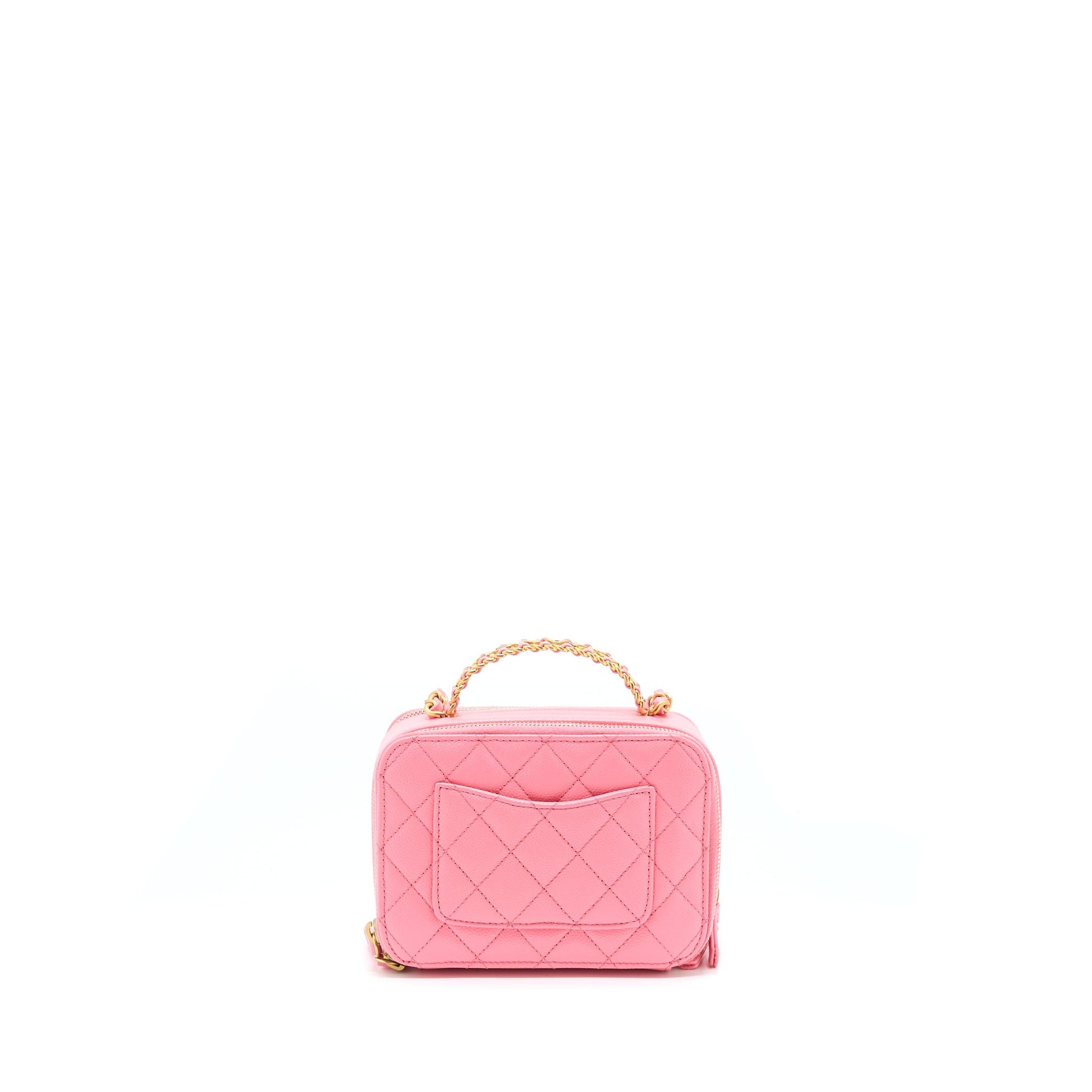 Chanel 22S Letter Top Handle Vanity Caviar Pink Small Handbag