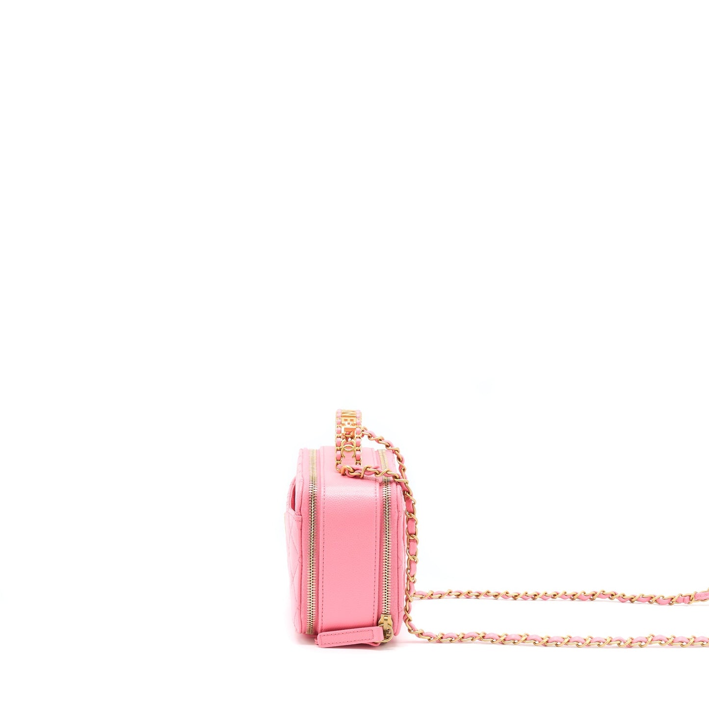 Chanel 22S Letter Top Handle Vanity Caviar Pink Small Handbag