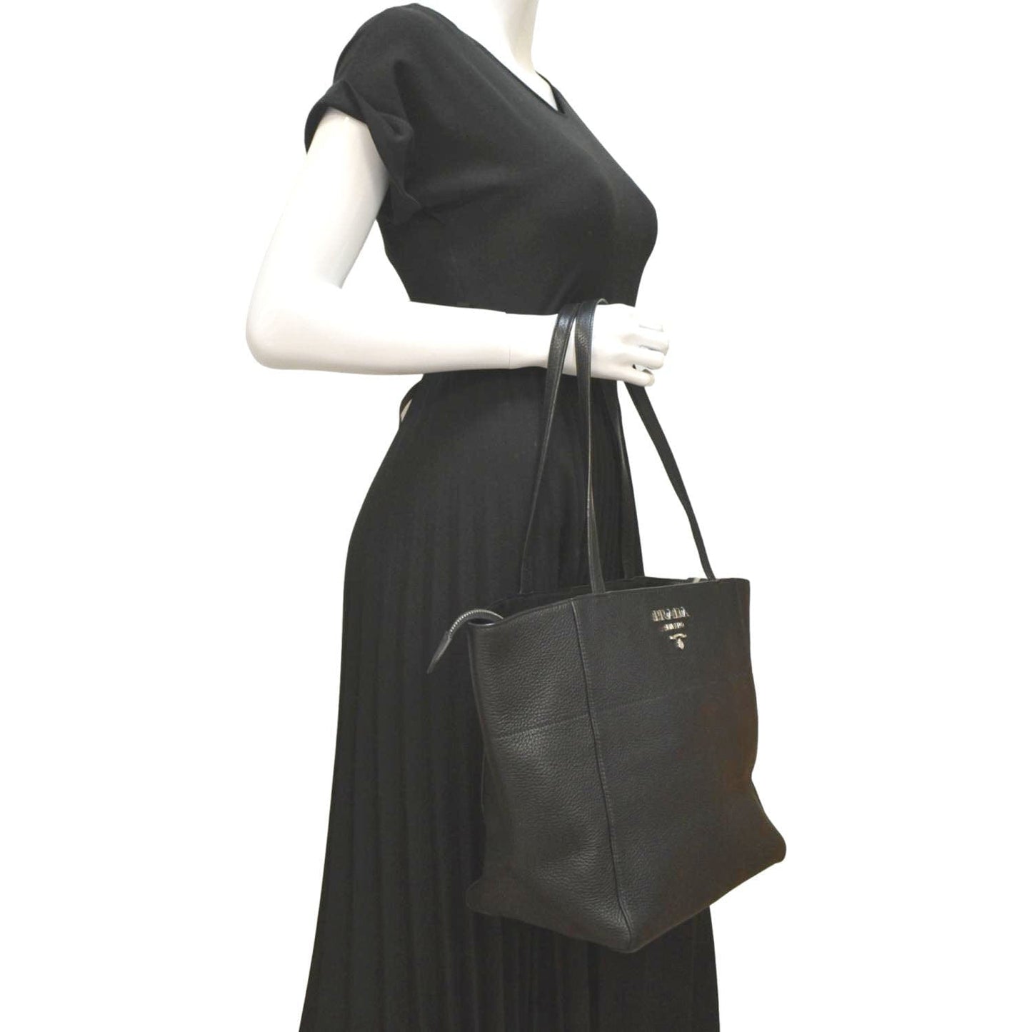 Prada Tote Bag Leather Black