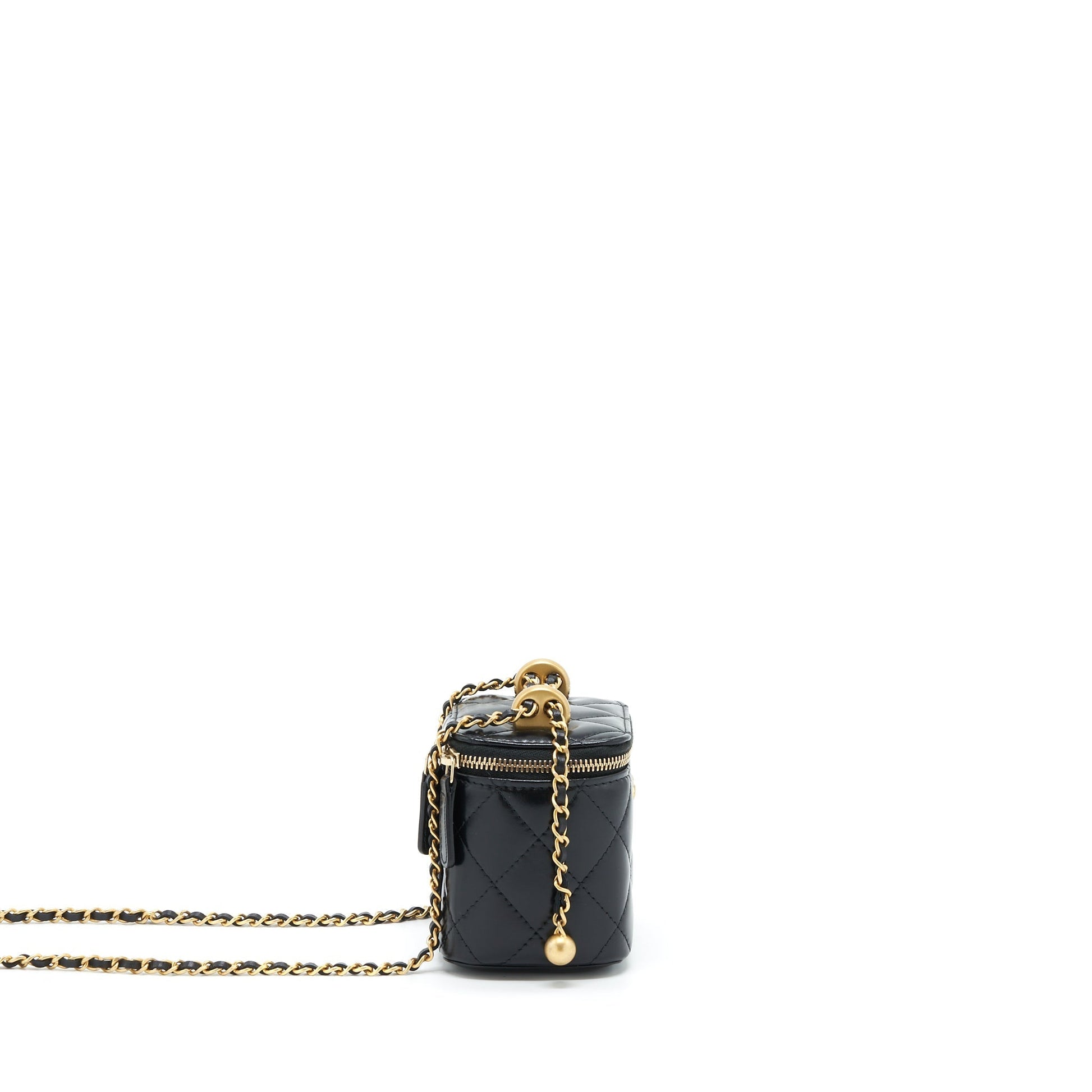 Chanel 21A Crush Vanity Calfskin GHW Black Gold Mini Bag